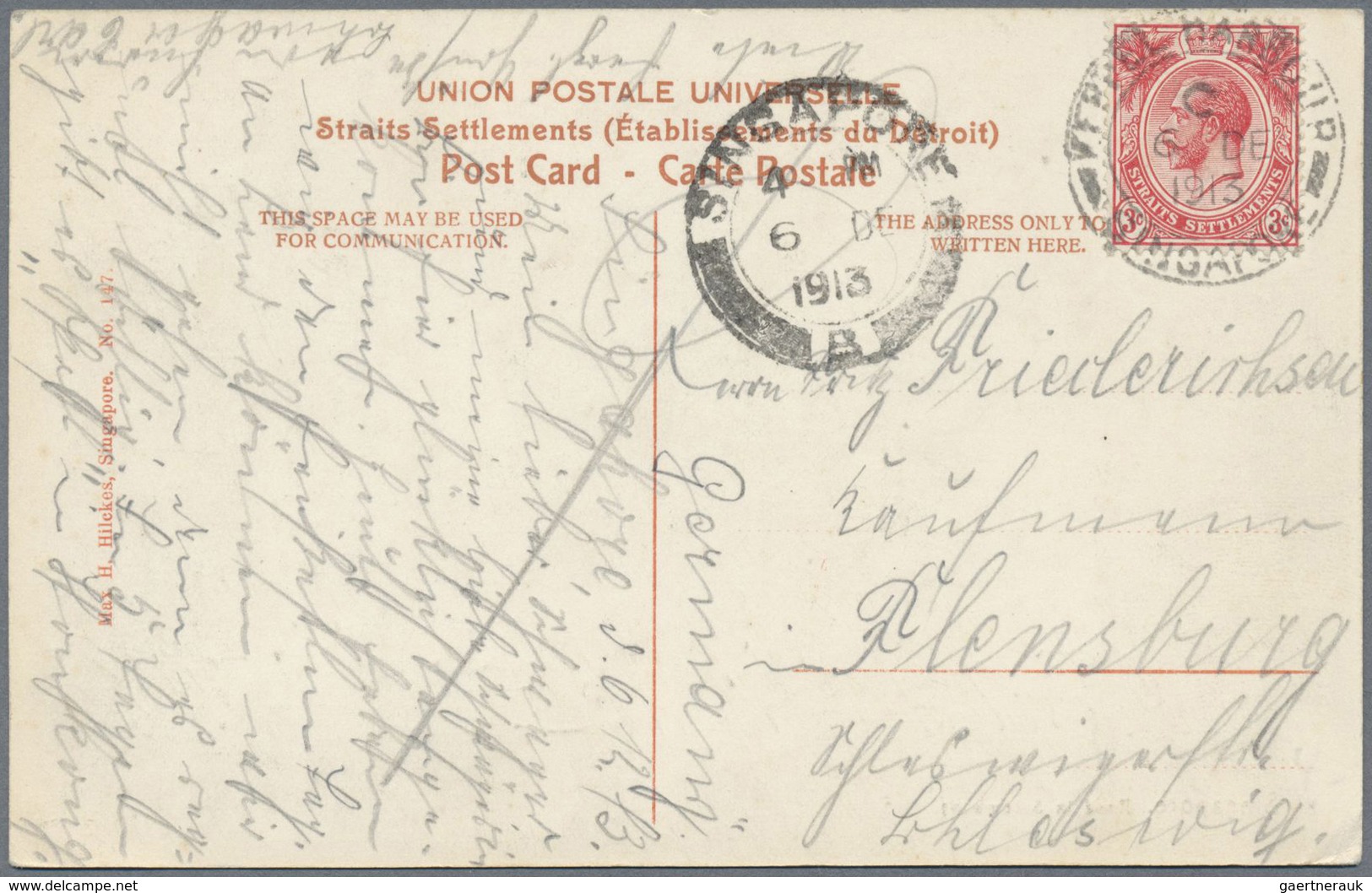 GA/Br China: 1897/1937, lot stationery mint and mostly used (6) resp. covers/franked ppc (8). Also Singapo