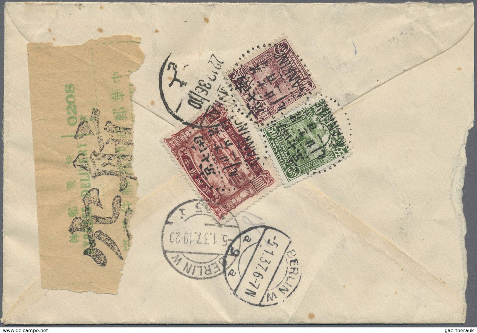 Br/ China: 1898/1948, Covers/used Ppc (9) Inc. 1901 Combination Card W. French Offices And 1937 Express- - Autres & Non Classés