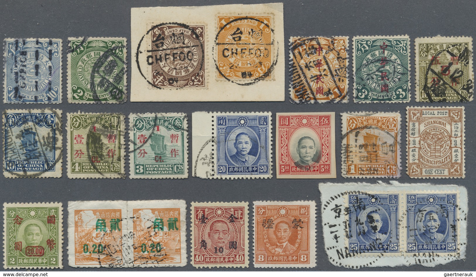 O China: 1898/1930 (ca.), 200+ Used, Mainly Coiling Dragons 1 C./4 C. From Places In Shantung Or Chihl - Autres & Non Classés