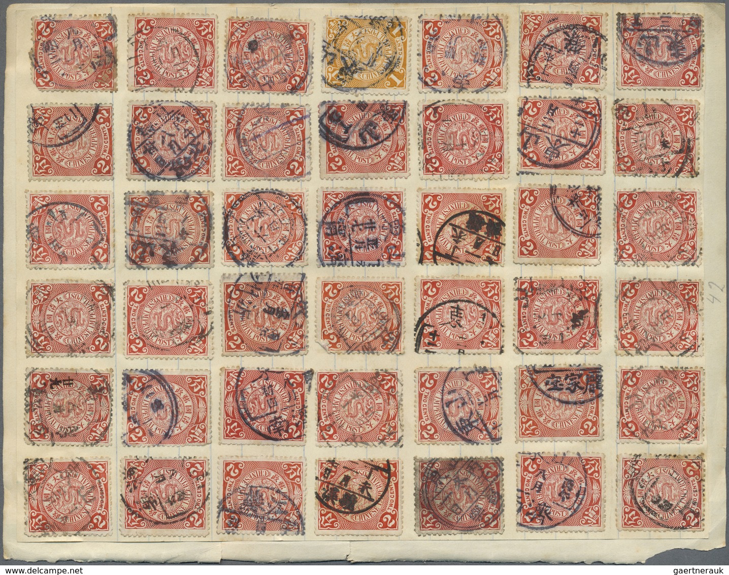 O China: 1898/1930 (ca.), 200+ Used, Mainly Coiling Dragons 1 C./4 C. From Places In Shantung Or Chihl - Autres & Non Classés