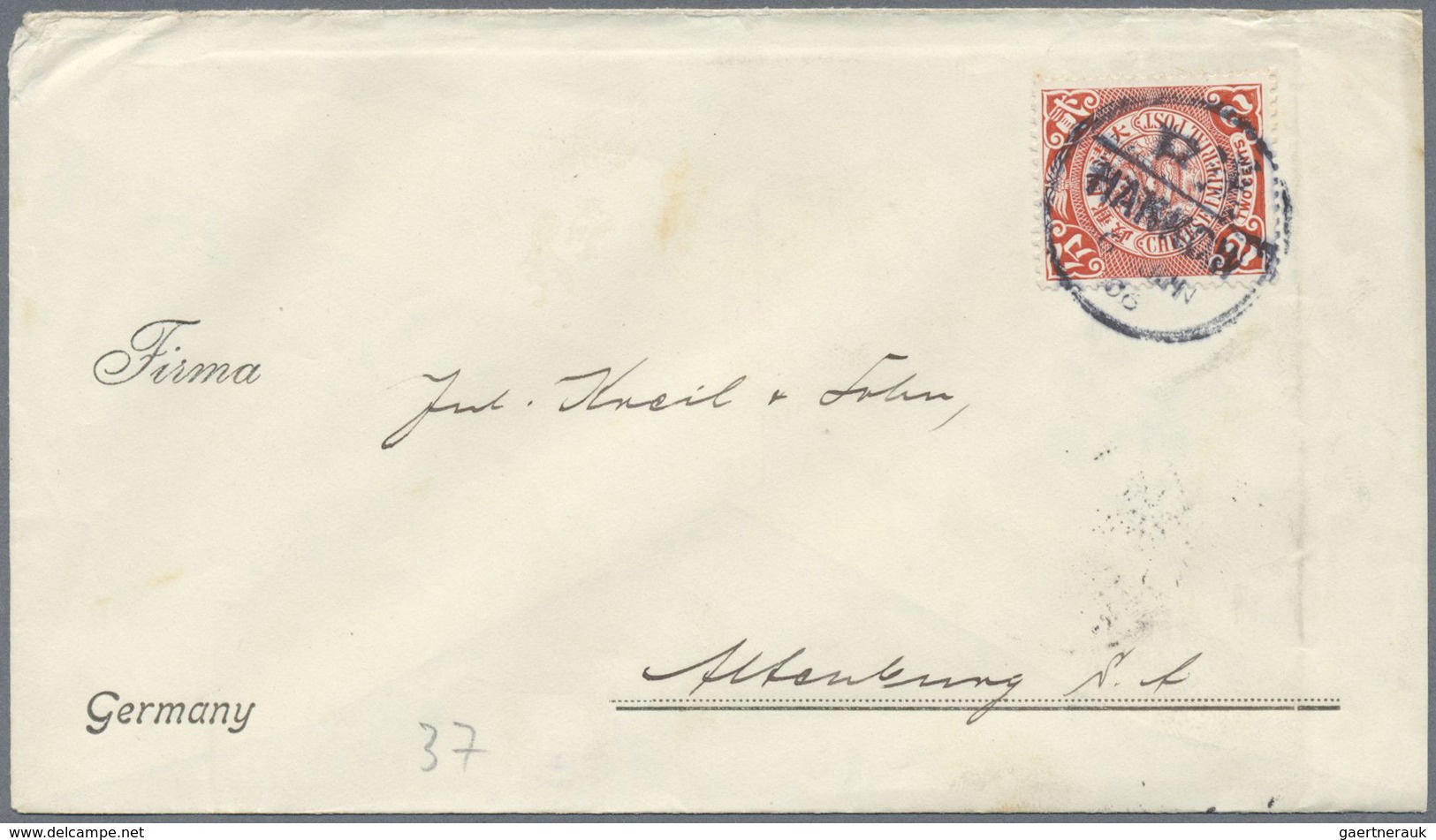 Br/ China: 1898/1912, Coiling Dragons On Covers (5), Ppc (5) Used To Germany Or China Inland; Also 1912 - Autres & Non Classés