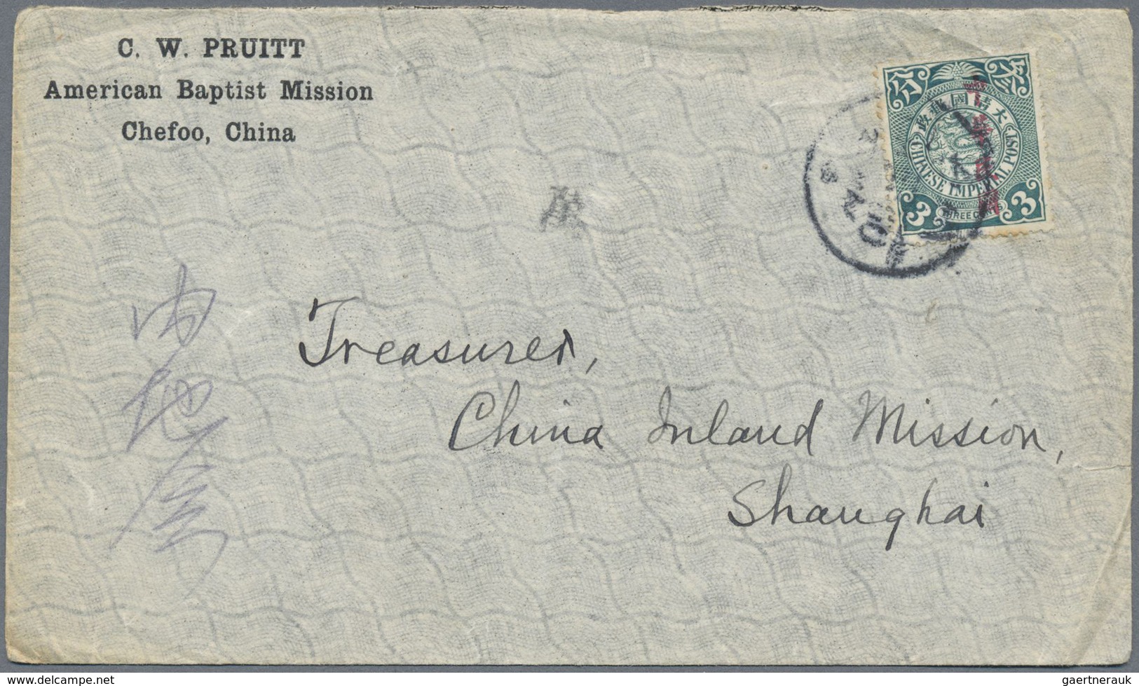 Br/ China: 1898/1912, coiling dragons on covers (5), ppc (5) used to Germany or China inland; also 1912