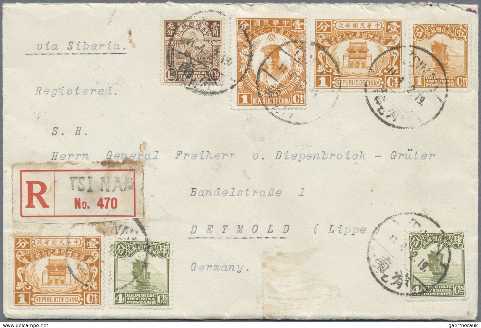 Br/ China: 1912/30, Covers (8), Used Ppc (3) With Junk Issues (mostly) And/or Commemoratives. Total 11 I - Autres & Non Classés