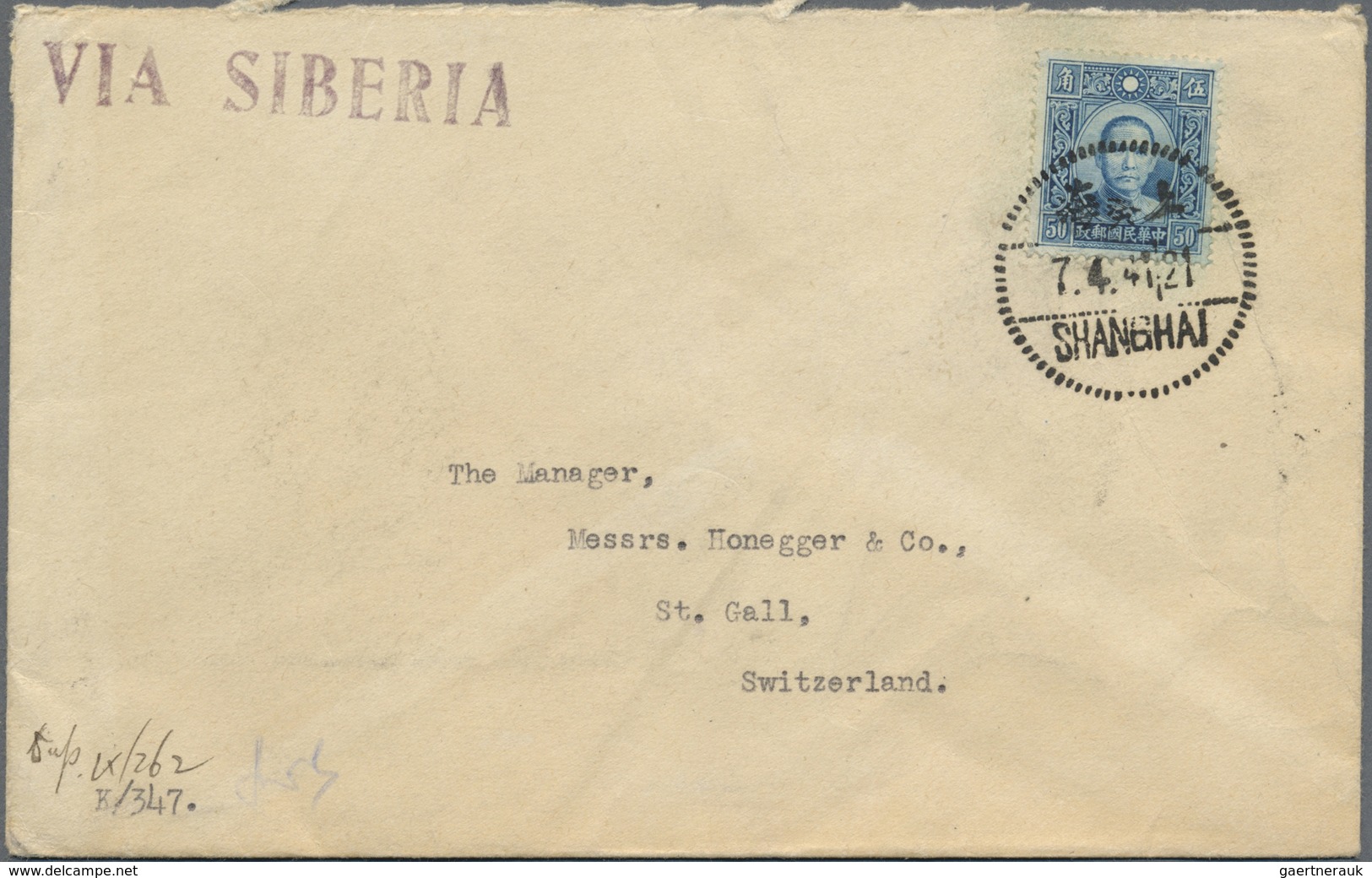 Br/ China: 1914/97, 32 Covers/used Ppc Inc. 7 Pre-1949, Ia. O. Manchuko 1939 Registered From "Tsitsikar" - Autres & Non Classés