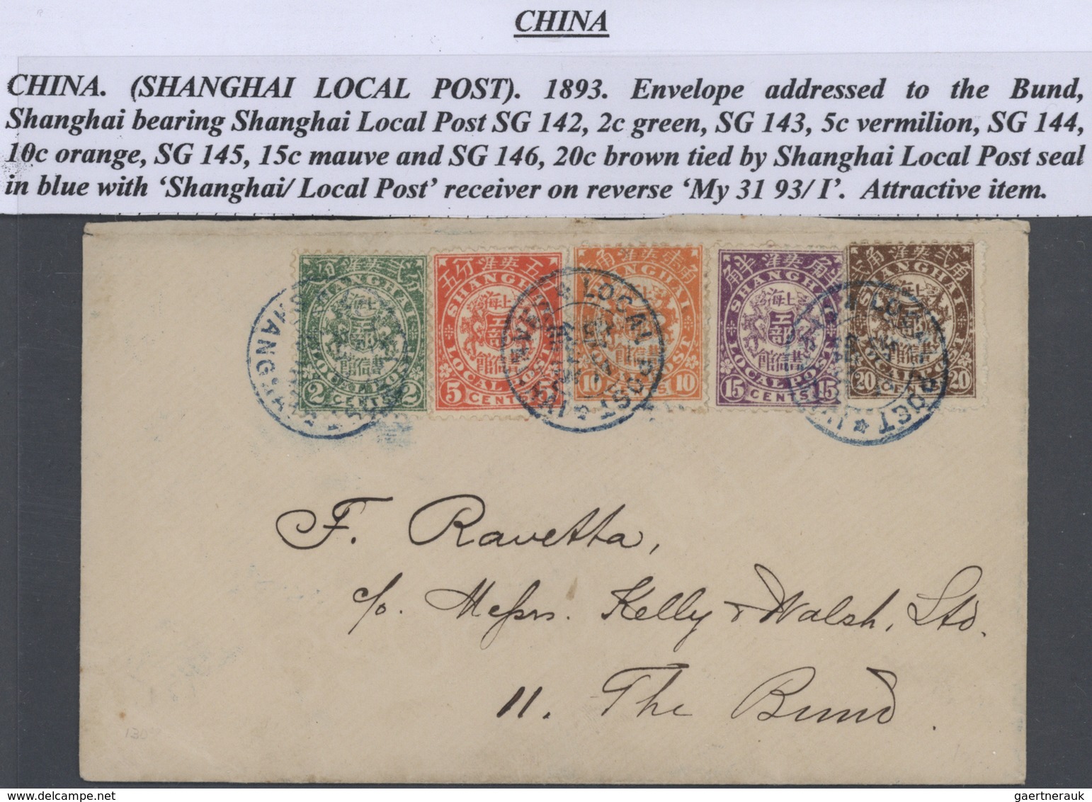 **/*/(*)/O/Br/GA China - Shanghai: 1865/97, the interesting detail study on a great array of subjects: small dragons