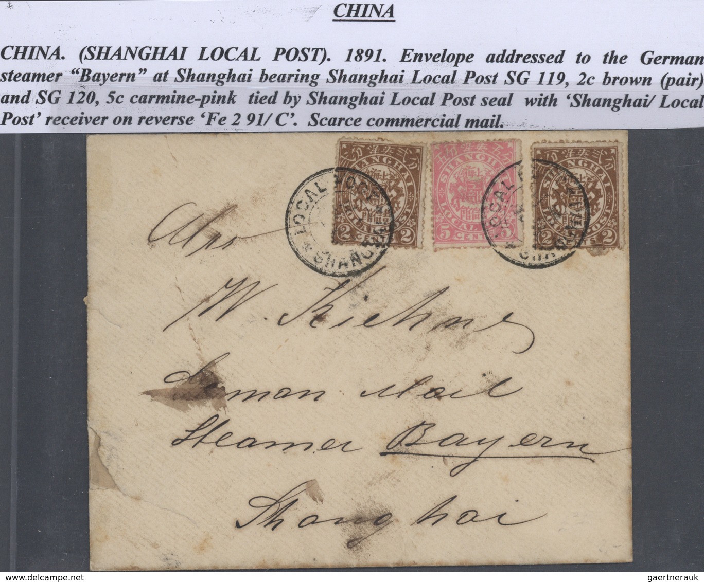 **/*/(*)/O/Br/GA China - Shanghai: 1865/97, the interesting detail study on a great array of subjects: small dragons