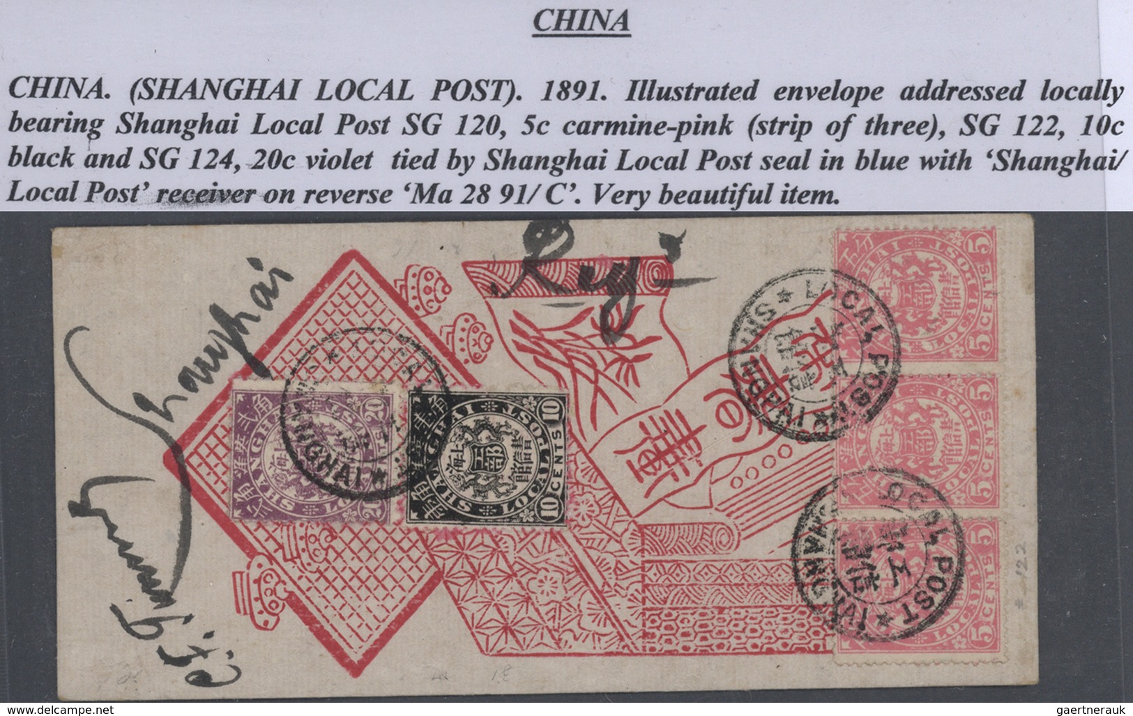 **/*/(*)/O/Br/GA China - Shanghai: 1865/97, the interesting detail study on a great array of subjects: small dragons