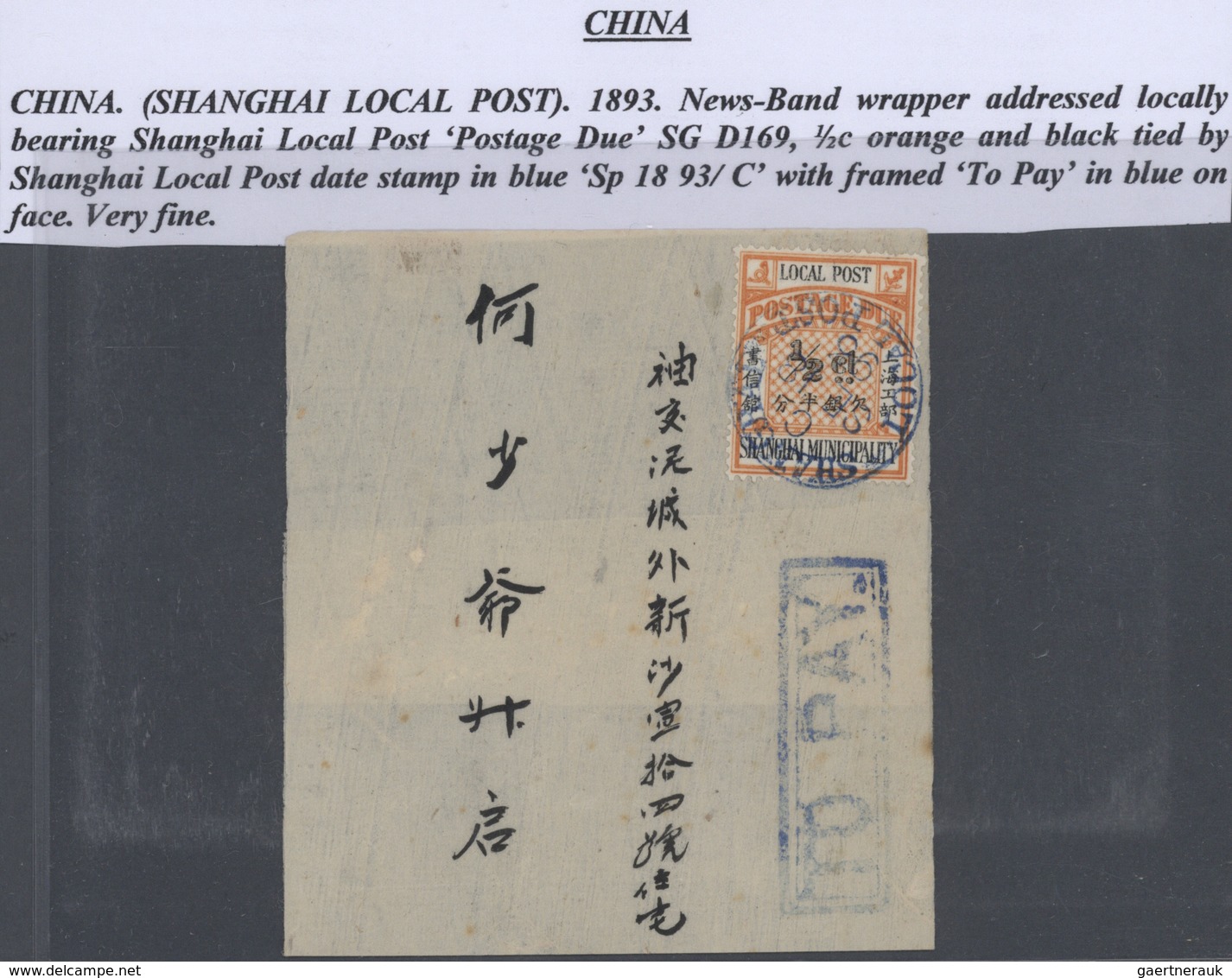 **/*/(*)/O/Br/GA China - Shanghai: 1865/97, the interesting detail study on a great array of subjects: small dragons