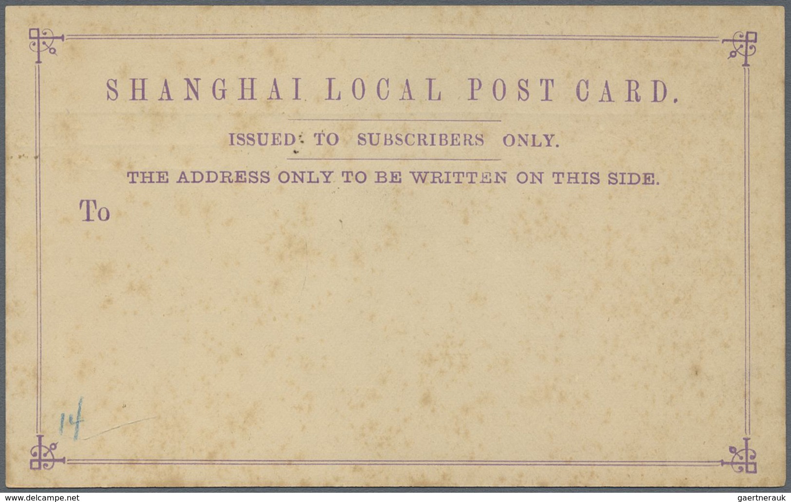 GA China - Ganzsachen: 1889/97 (ca.), Mint Lot Of Stationery From Shanghai (6), Chefoo (2, Very Clean) - Cartes Postales