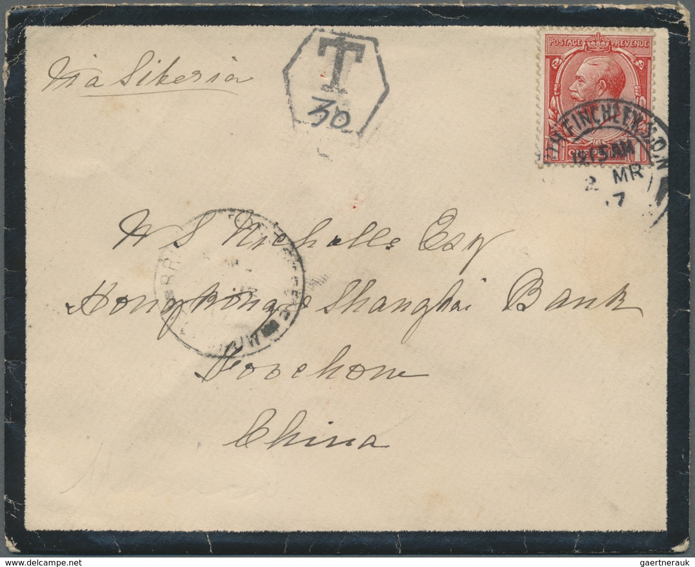 Br China - Incoming Mail: 1916/18, Great Britain, The Nicholls Correspondence Of Small Size Covers (11) - Autres & Non Classés