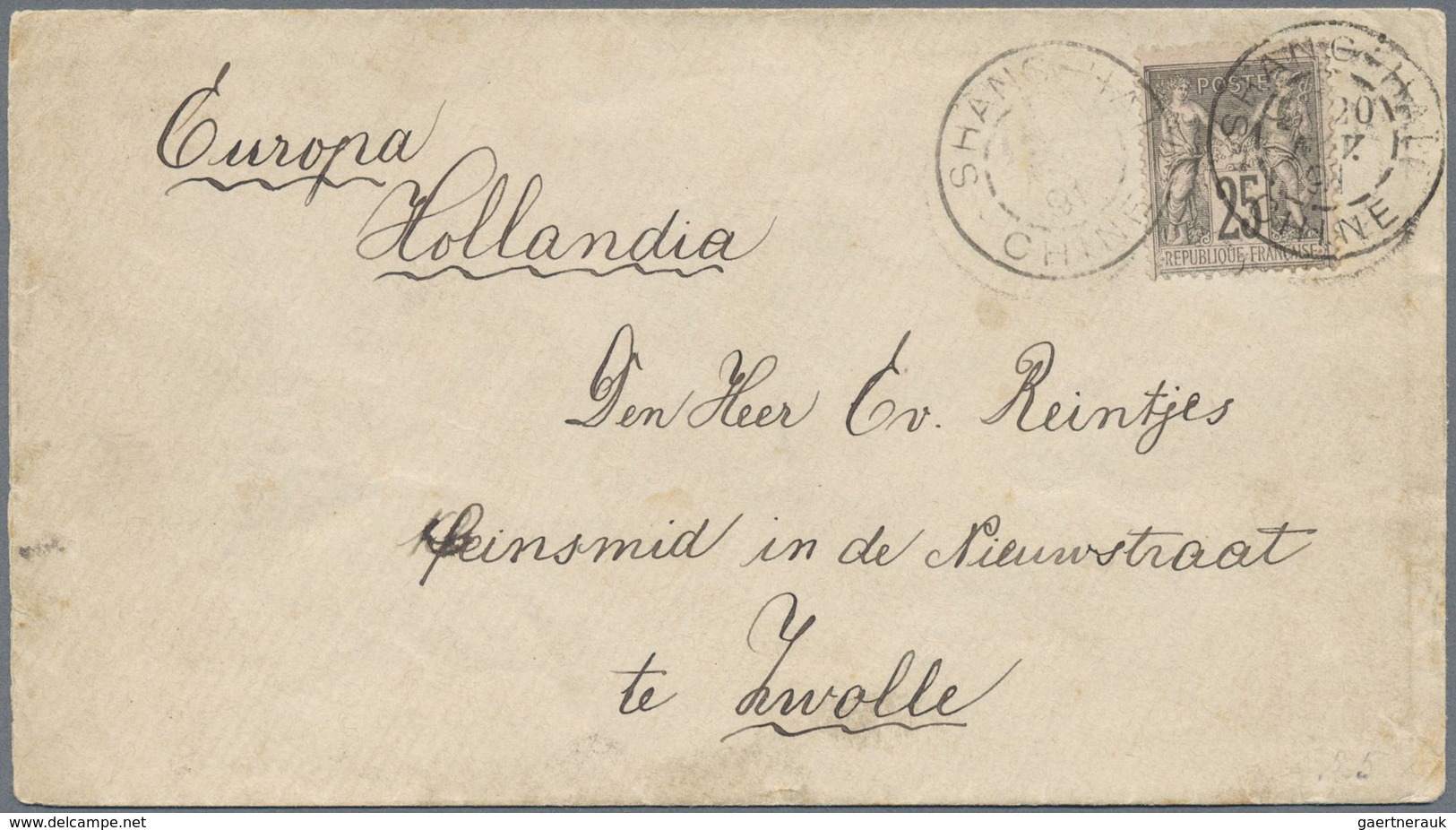 GA China - Fremde Postanstalten / Foreign Offices: French Offices, 1888/1901, Covers (2), Ppc (1), Used - Autres & Non Classés