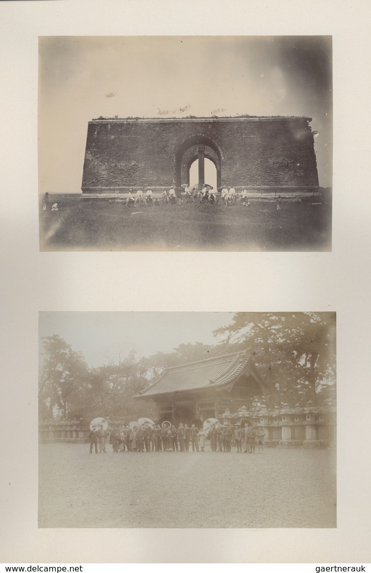 China - Besonderheiten:  1900 (ca): Chinese Lacquer Album With 104 Photos From The Journeys Of SMS H - Autres & Non Classés