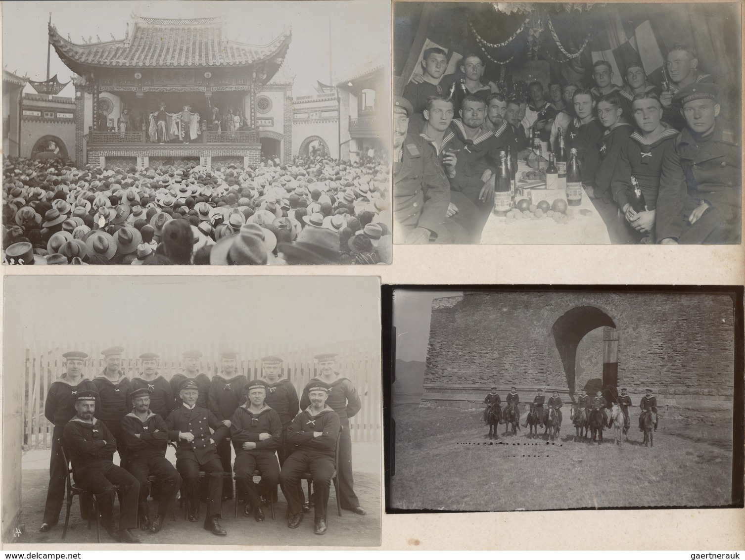 China - Besonderheiten:  1913/1918 (ca): lacquer album of a German POW in China with 152 photos. The