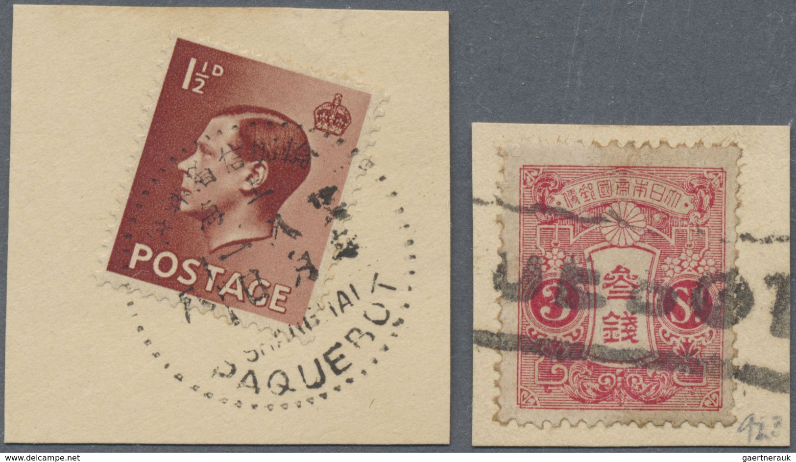 Br/Brfst China - Besonderheiten: 1936/39, "SHANGHAI PAQUEBOT" Daters: Bilingual "From Ship Letters Box 28.7.2 - Altri & Non Classificati