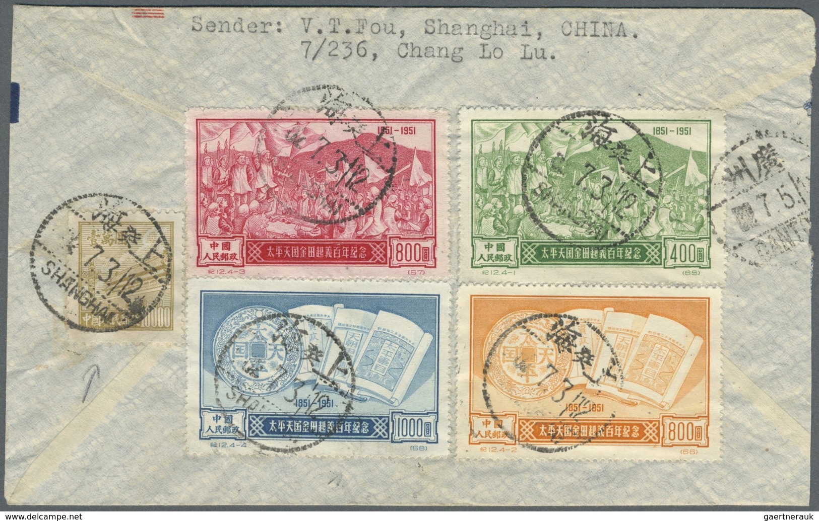 Br/GA China - Volksrepublik: 1910/1970 (ca.), lot of 49 covers/cards (incl. some Kiauchou, Portuguese Maca