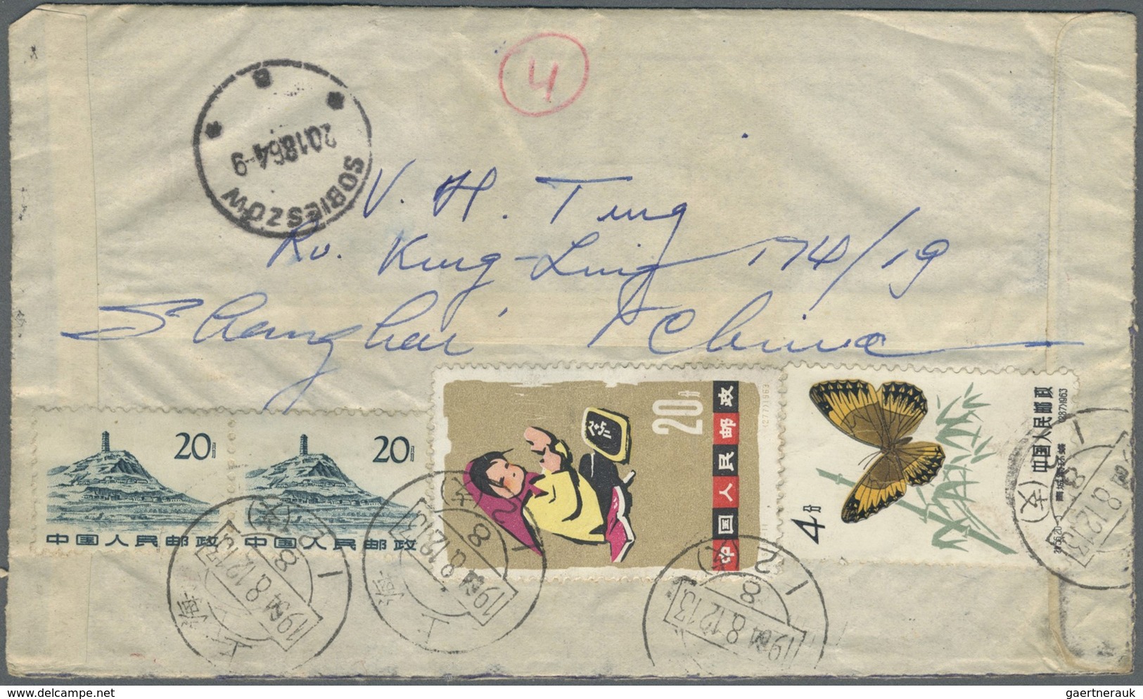 Br/GA China - Volksrepublik: 1910/1970 (ca.), lot of 49 covers/cards (incl. some Kiauchou, Portuguese Maca