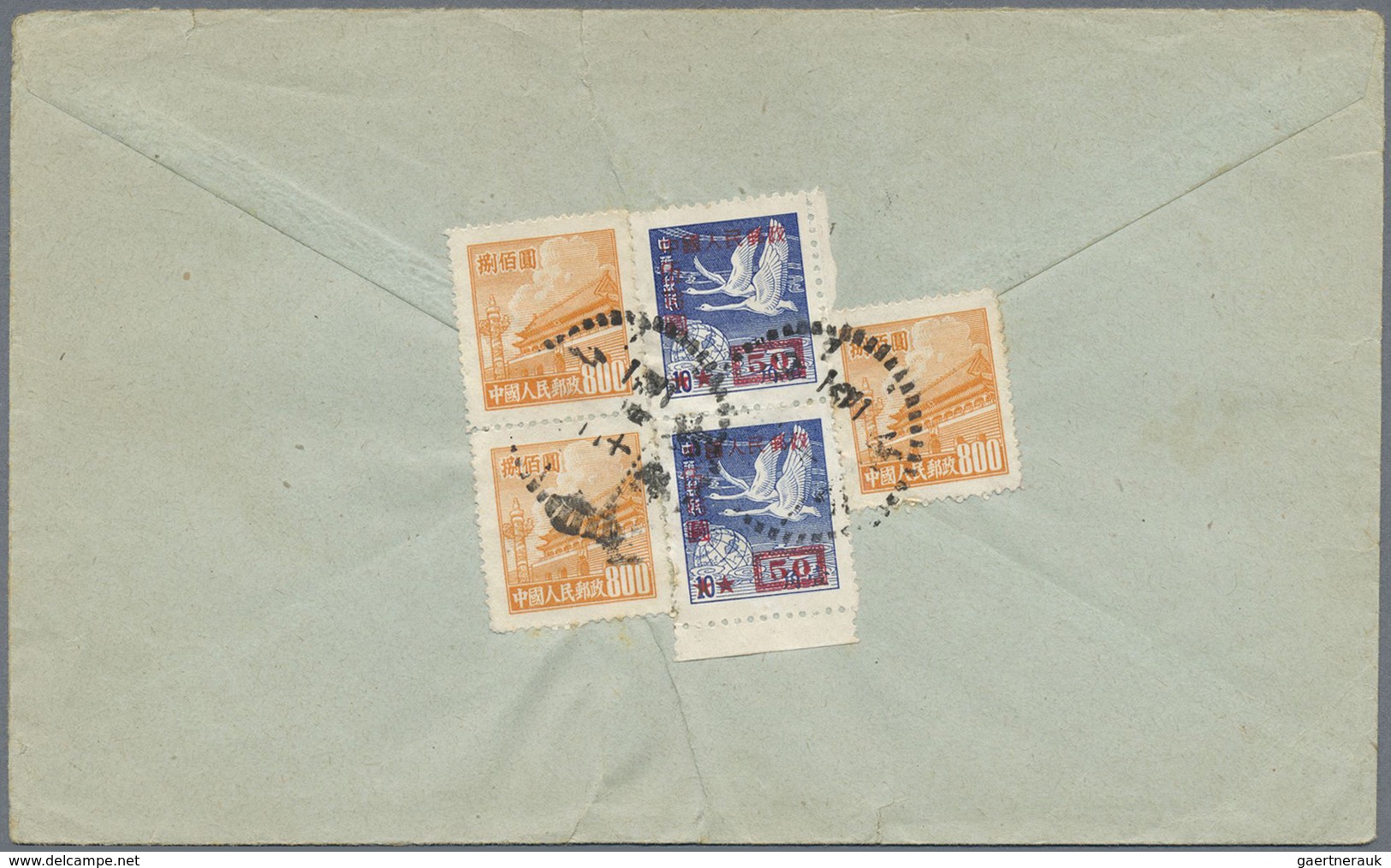 Br China - Volksrepublik: 1950/62, Airmail Covers (7), Six To Switzerland And One To Denmark. - Autres & Non Classés