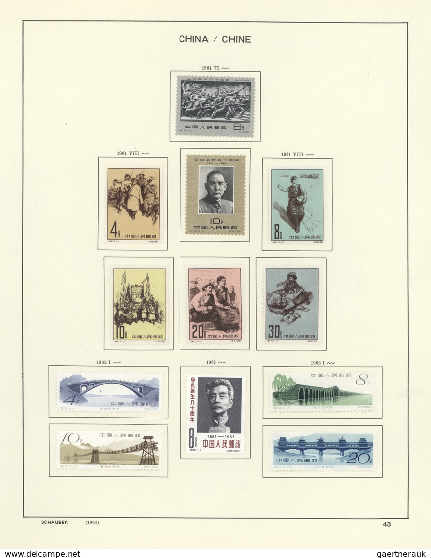 */O China - Volksrepublik: 1959/1964, Useful Collection With Mint Sets Lightly Mounted On Leaves. Contai - Autres & Non Classés
