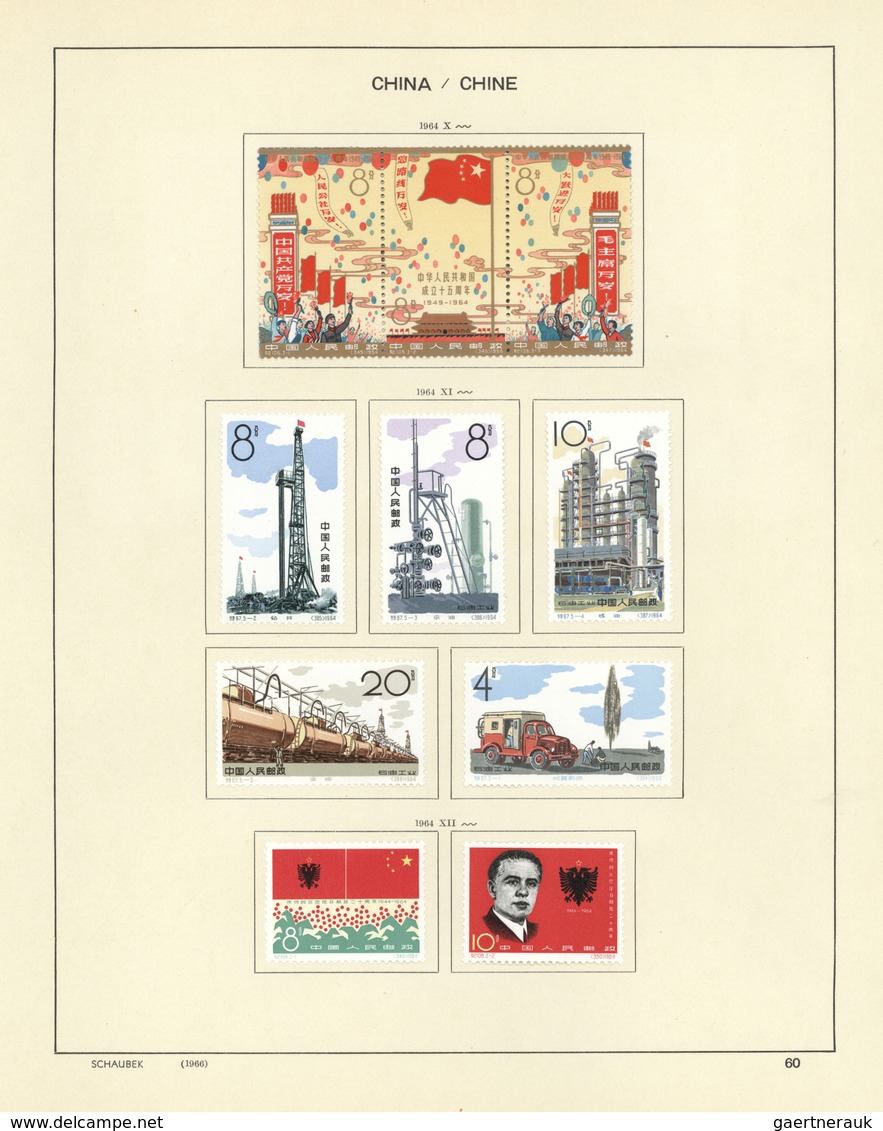 */O China - Volksrepublik: 1959/1964, useful collection with mint sets lightly mounted on leaves. Contai
