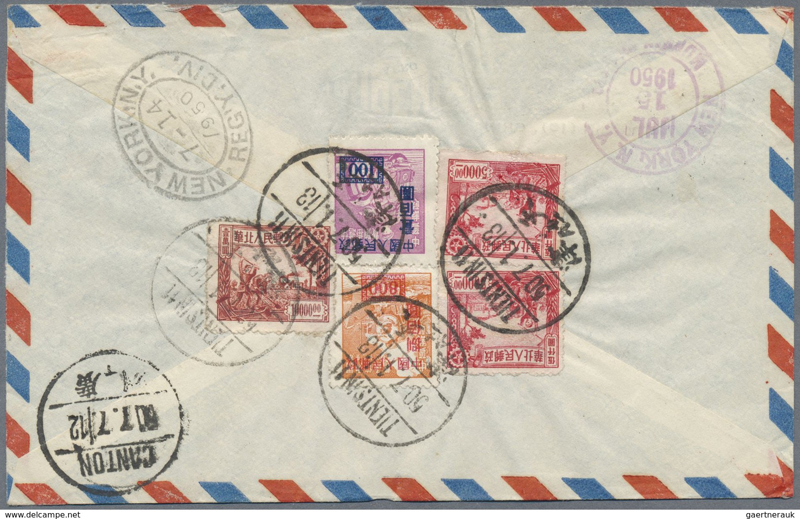 Br China - Volksrepublik - Provinzen: North China, 1949, Covers (5) To USA (3) Or Used Inland (2) Inc. - Autres & Non Classés