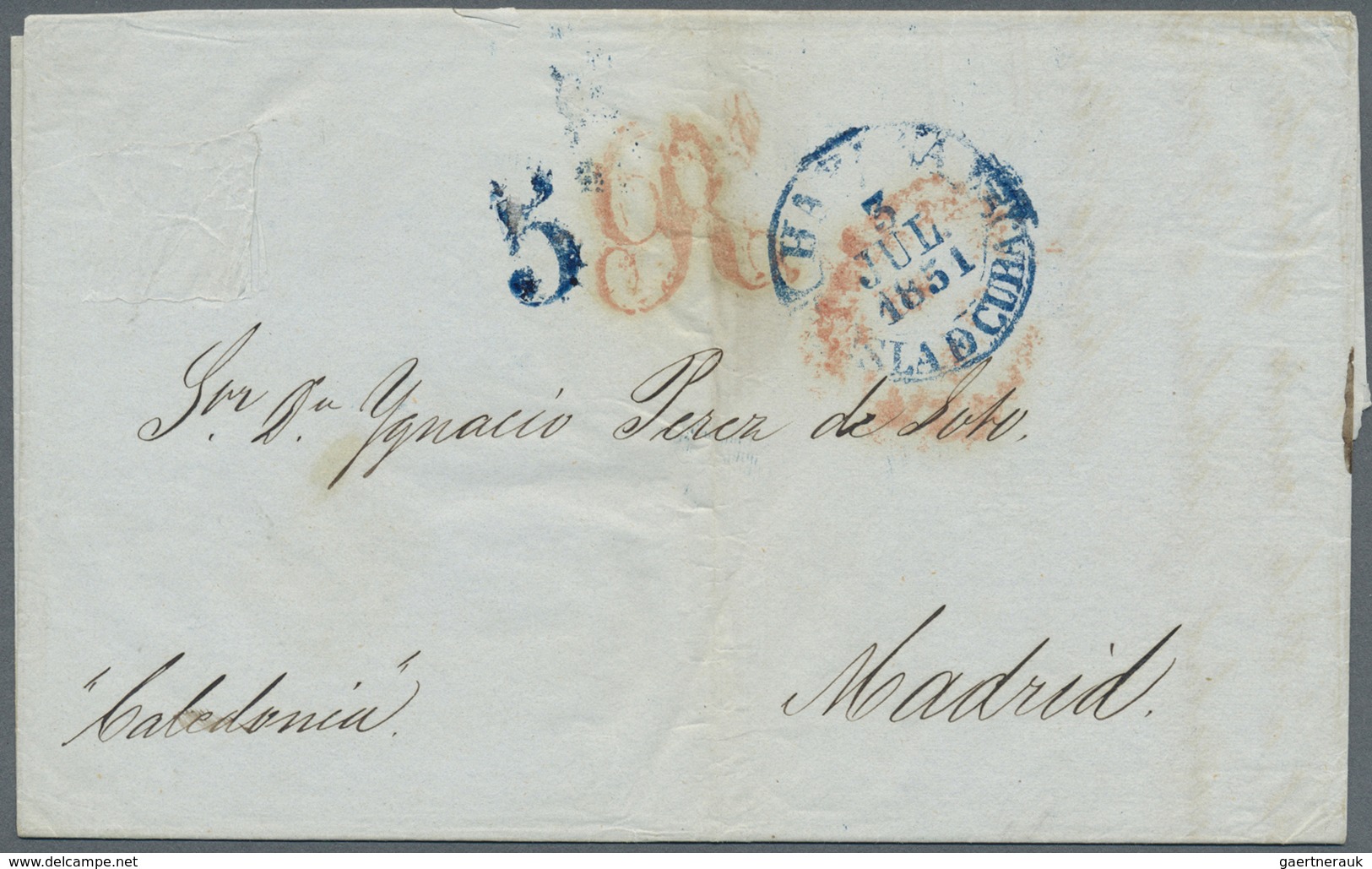 Br/GA/ Cuba: 1840 - 1968 (ca.), lot of 136 items with many better ones, including interesting cancellations