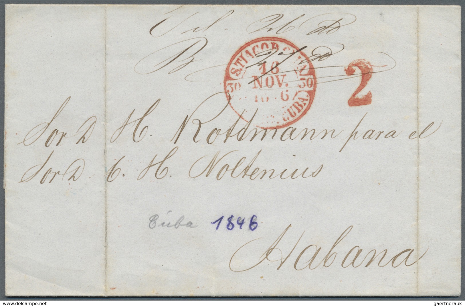 Br/GA/ Cuba: 1840 - 1968 (ca.), lot of 136 items with many better ones, including interesting cancellations