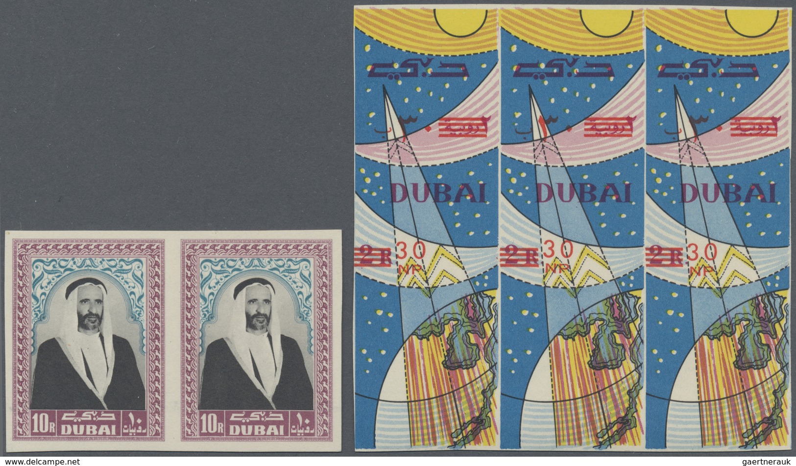 **/O Dubai: 1963/1971 (ca.), Accumulation In Box With Many Complete Sets Incl. Better Issues With Some In - Dubai