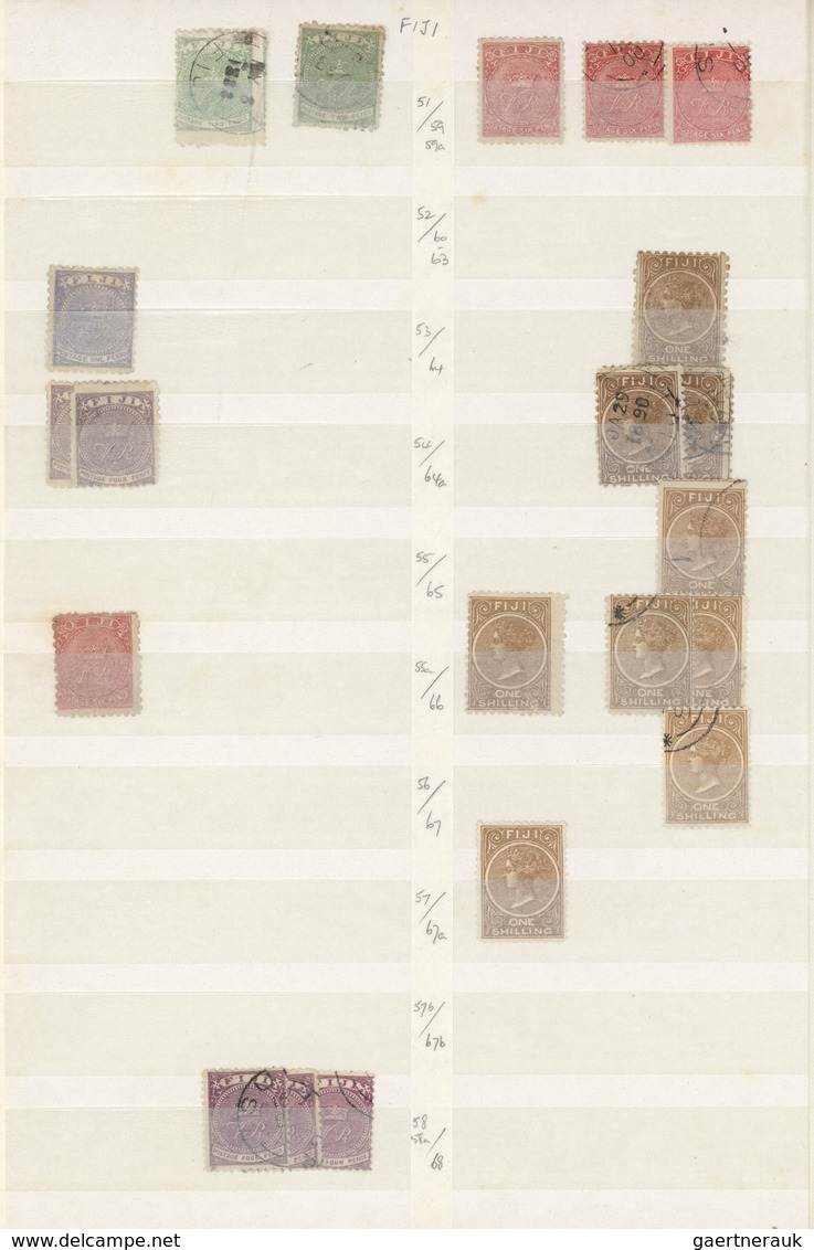 O/*/** Fiji-Inseln: 1878/1970 (ca.), Mint And Used Accumulation On Stockpages, From A Goodsection VR Issues - Fidji (...-1970)