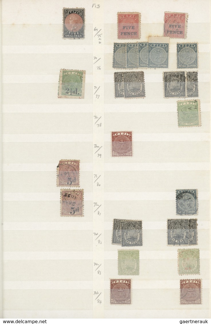 O/*/** Fiji-Inseln: 1878/1970 (ca.), Mint And Used Accumulation On Stockpages, From A Goodsection VR Issues - Fidji (...-1970)