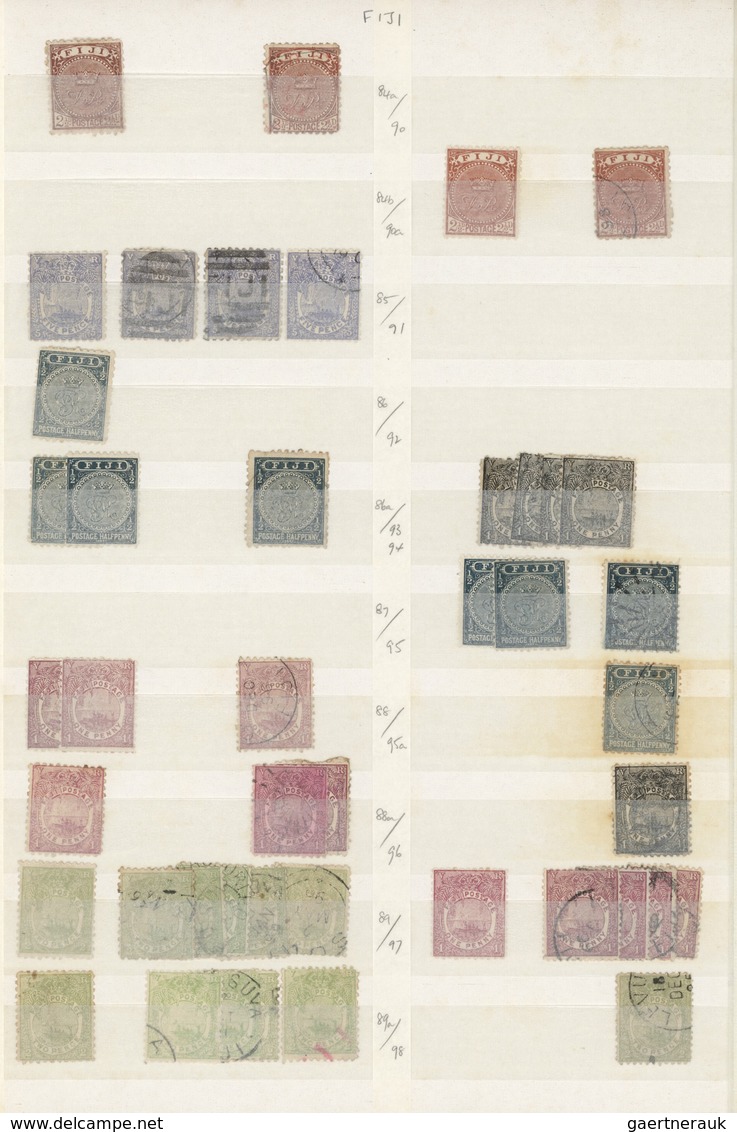 O/*/** Fiji-Inseln: 1878/1970 (ca.), Mint And Used Accumulation On Stockpages, From A Goodsection VR Issues - Fidji (...-1970)