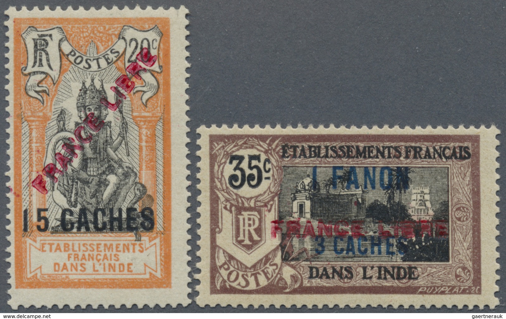*/**/O Französisch-Indien: 1893/1950, Mainly Mint Collection In A Stockbook, Well Collected Throughout From - Lettres & Documents