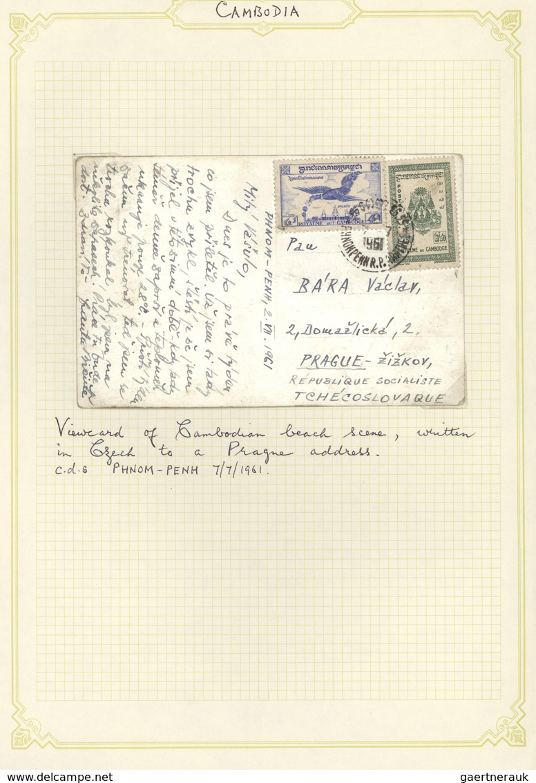 Br/GA Französisch-Indochina: 1897/1966, Interesting Collection Of 31 Letter And Cards, Partly Ppc Of Frenc - Lettres & Documents