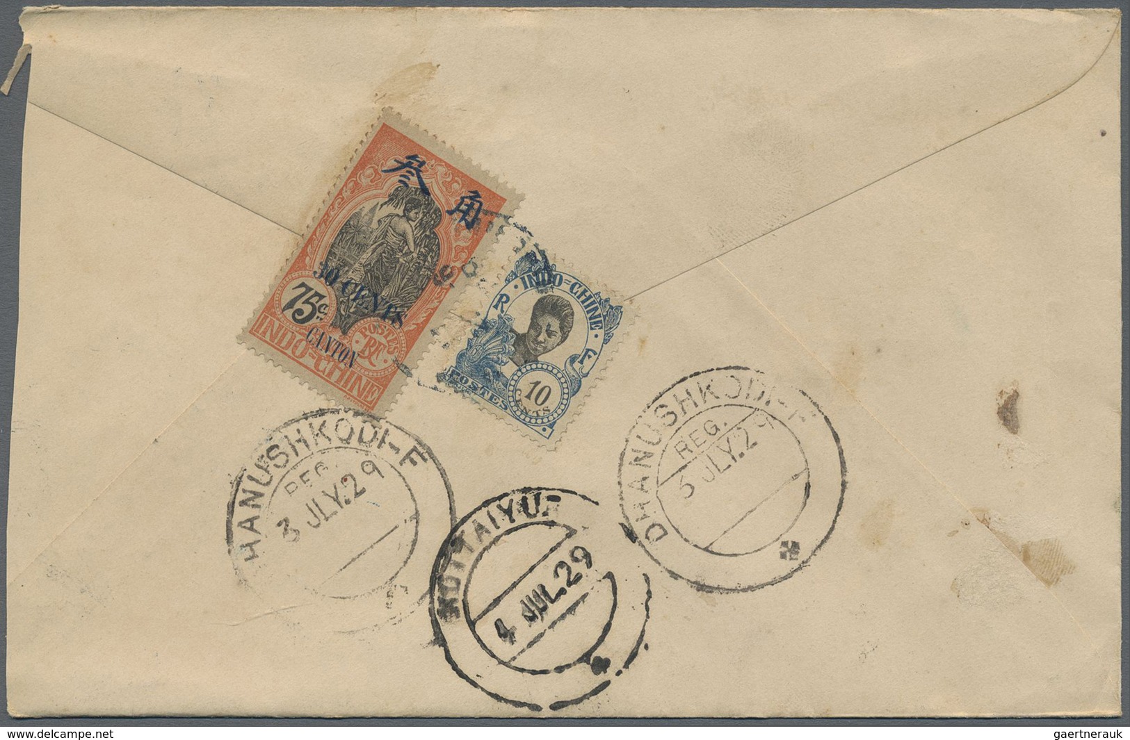 Br/ Französisch-Indochina: 1903/37, Covers (ca. 90), A. O. Red Haiphong Of 1901, Ship Post Marking "KOBE - Covers & Documents