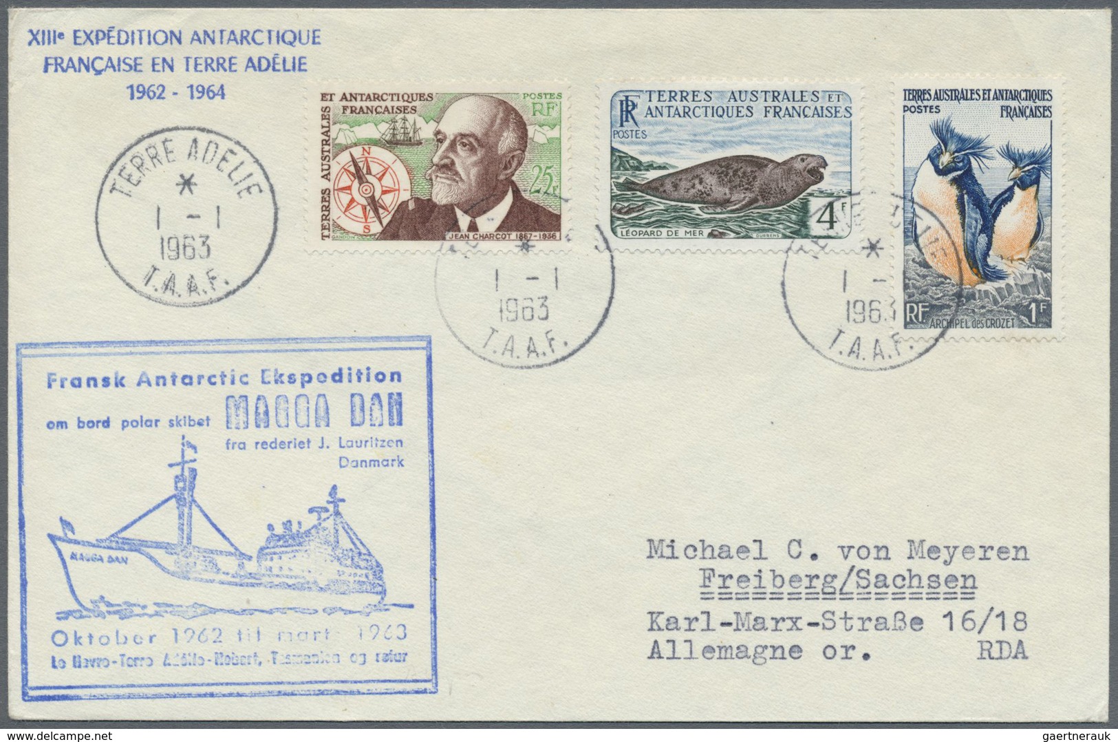 Br/ Französische Gebiete In Der Antarktis: 1958/1995, Accumulation Of Apprx. 158 Covers/f.d.c. With Attr - Autres & Non Classés