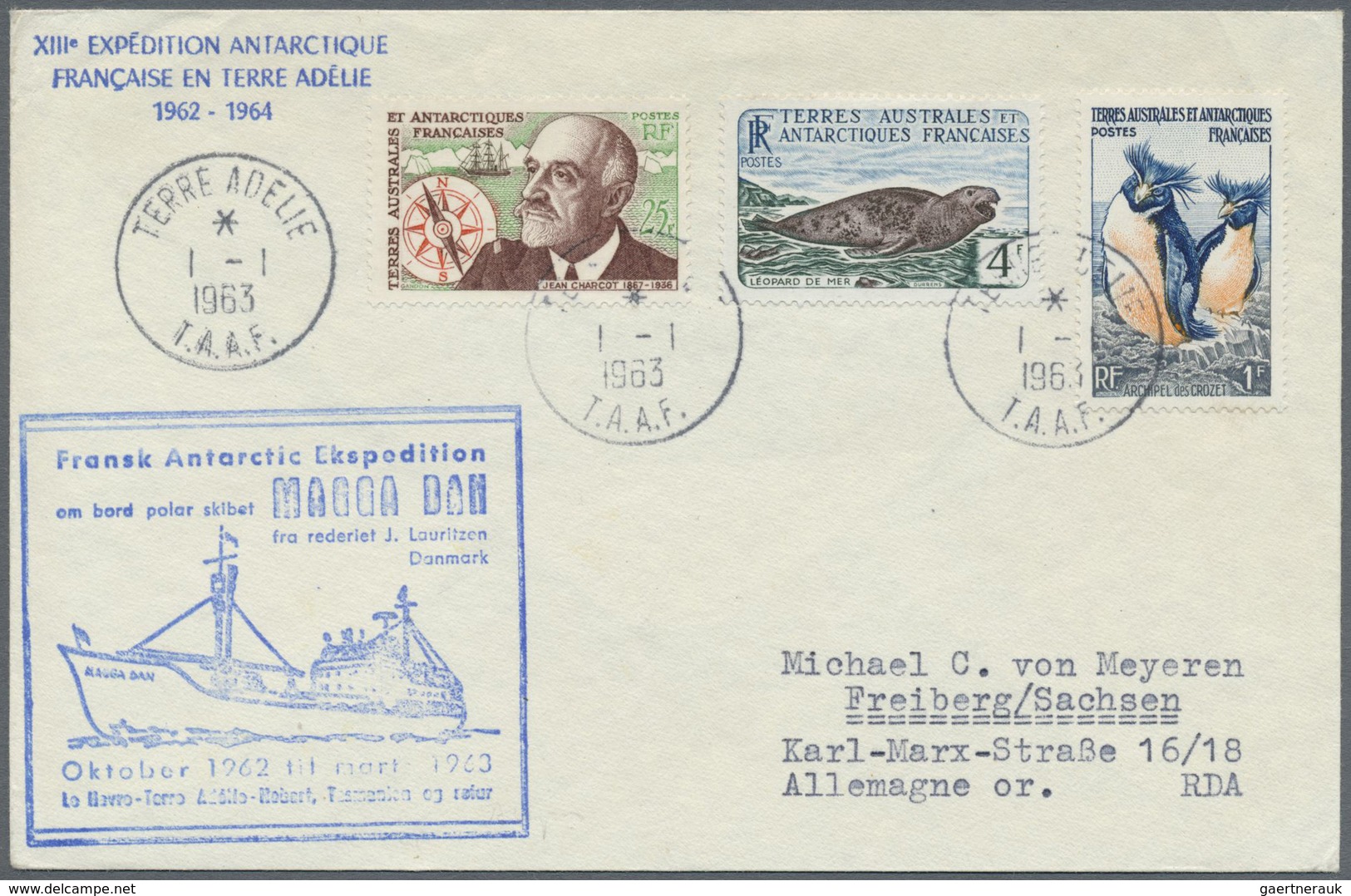 Br/ Französische Gebiete In Der Antarktis: 1958/1995, Accumulation Of Apprx. 158 Covers/f.d.c. With Attr - Other & Unclassified