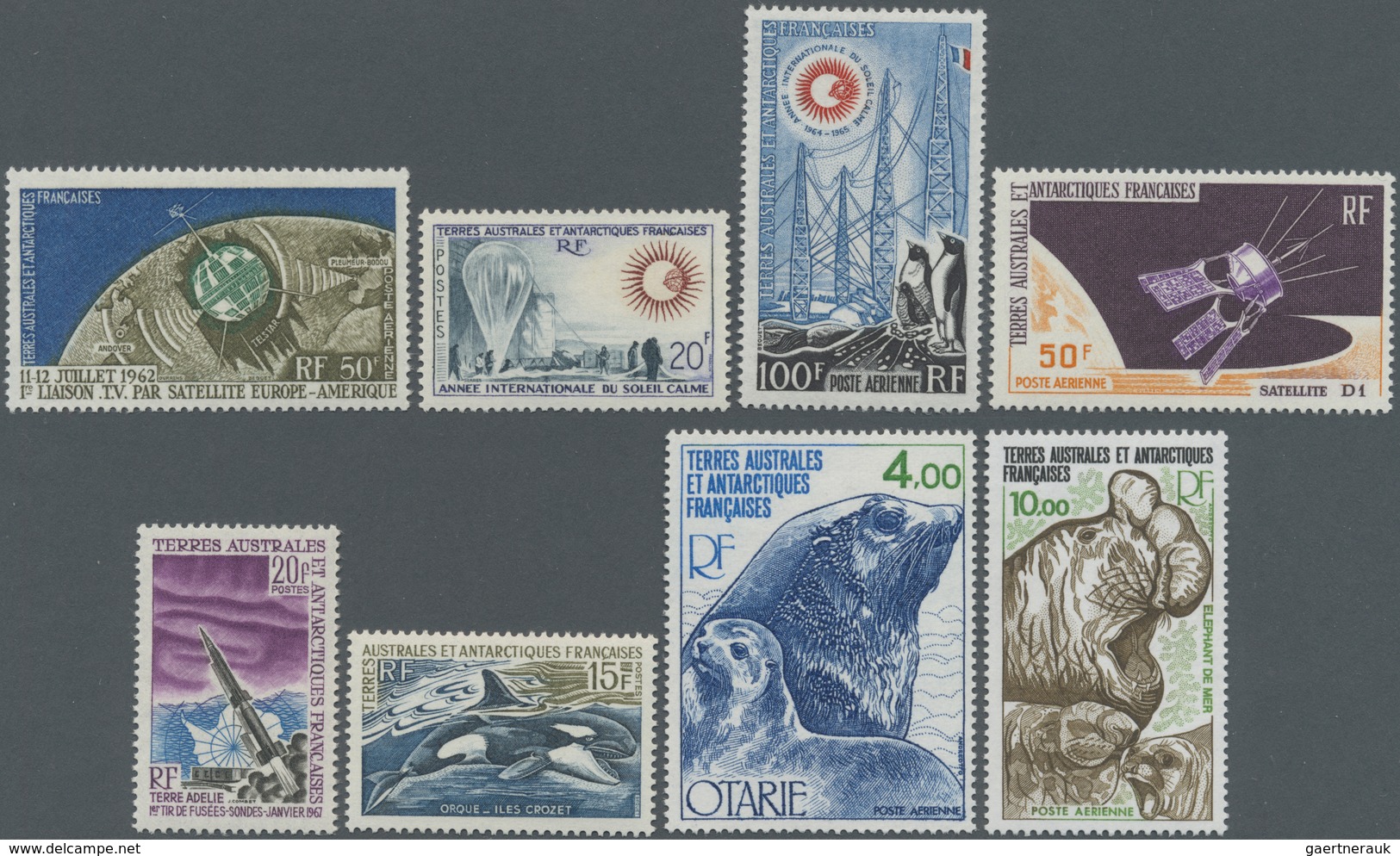** Französische Gebiete In Der Antarktis: 1962/1979, U/m Lot Of Eight Stamps, Michel Nos. 27, 29/30, 35 - Other & Unclassified