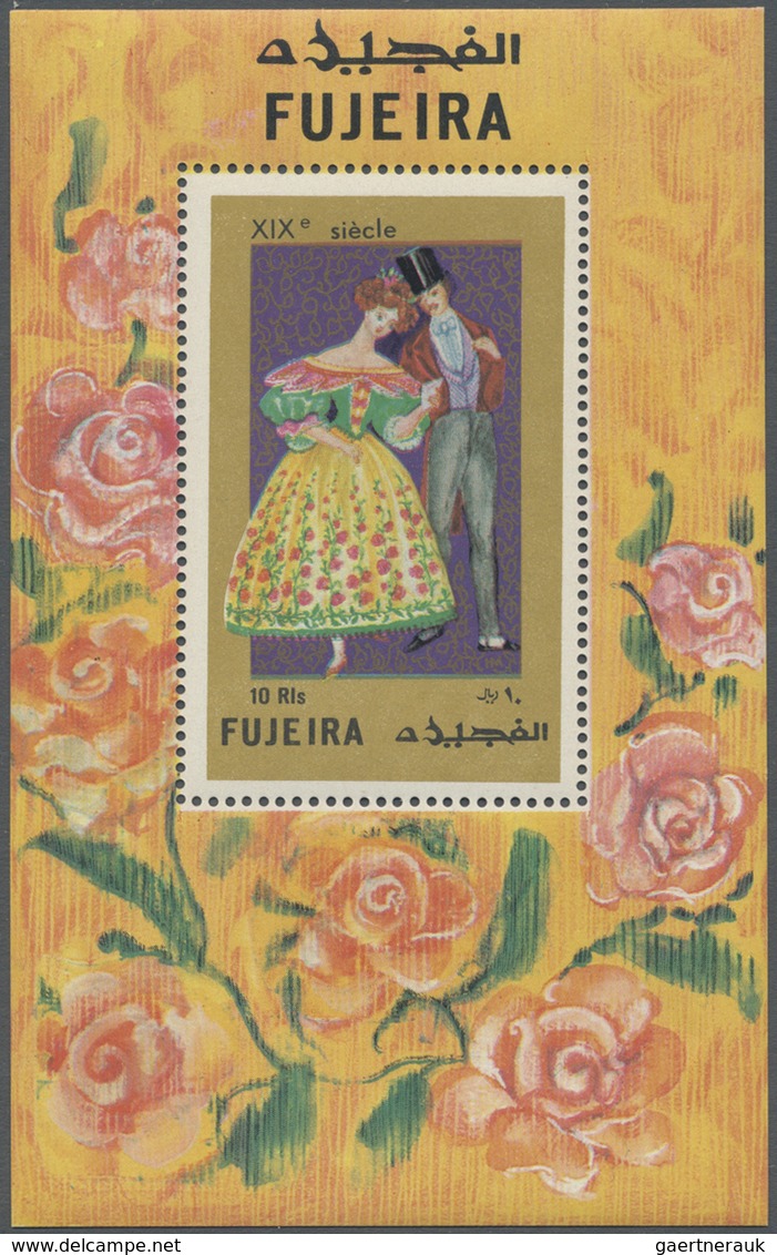 ** Fudschaira / Fujeira: 1964/1972 (ca.), Accumulation In Box With Mostly Miniature Sheets But Also Sin - Fujeira