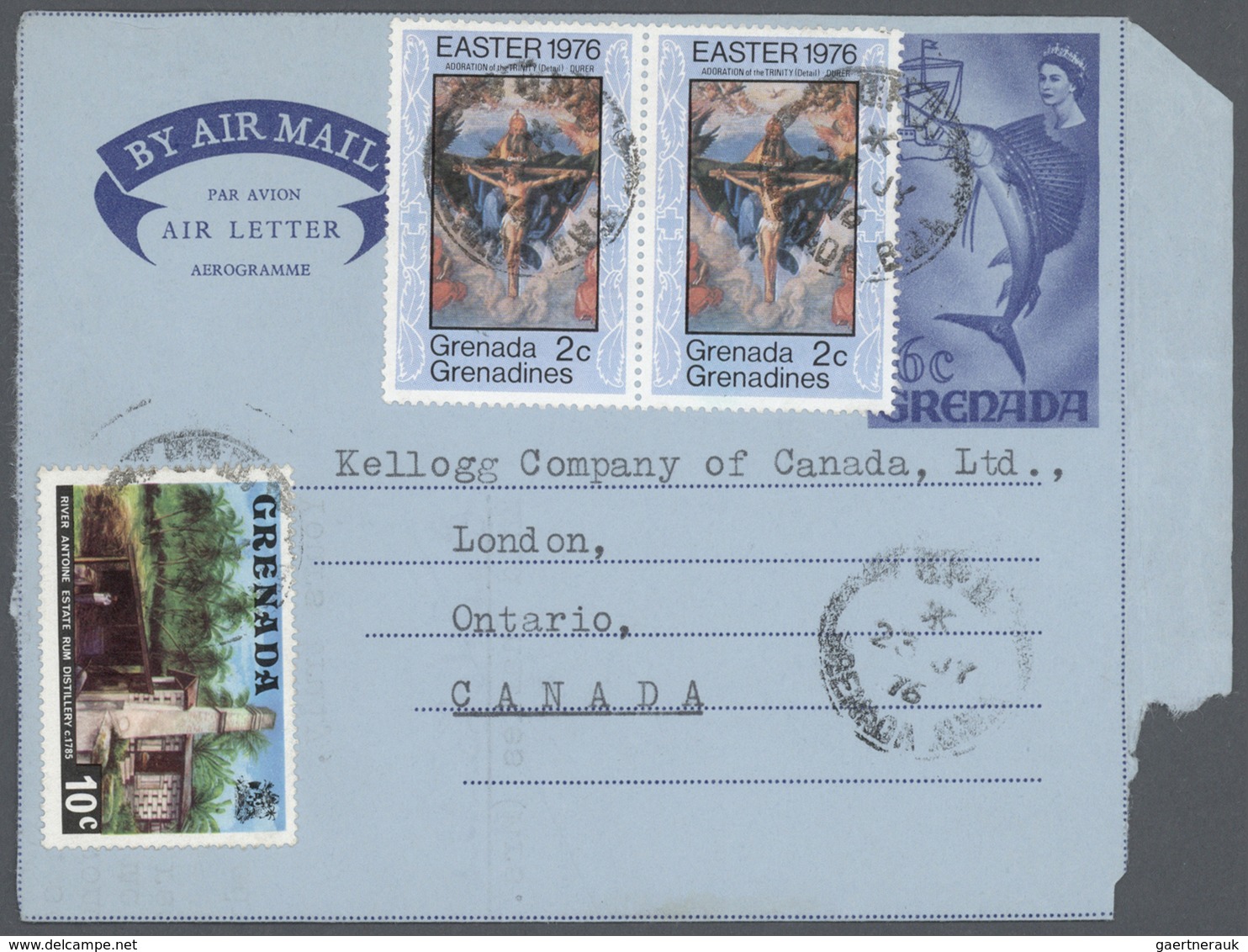 GA Grenada: 1949/1993 (ca.), Accumulation With About 710 Unused And Used/CTO Airletters And AEROGRAMMES - Grenada (...-1974)