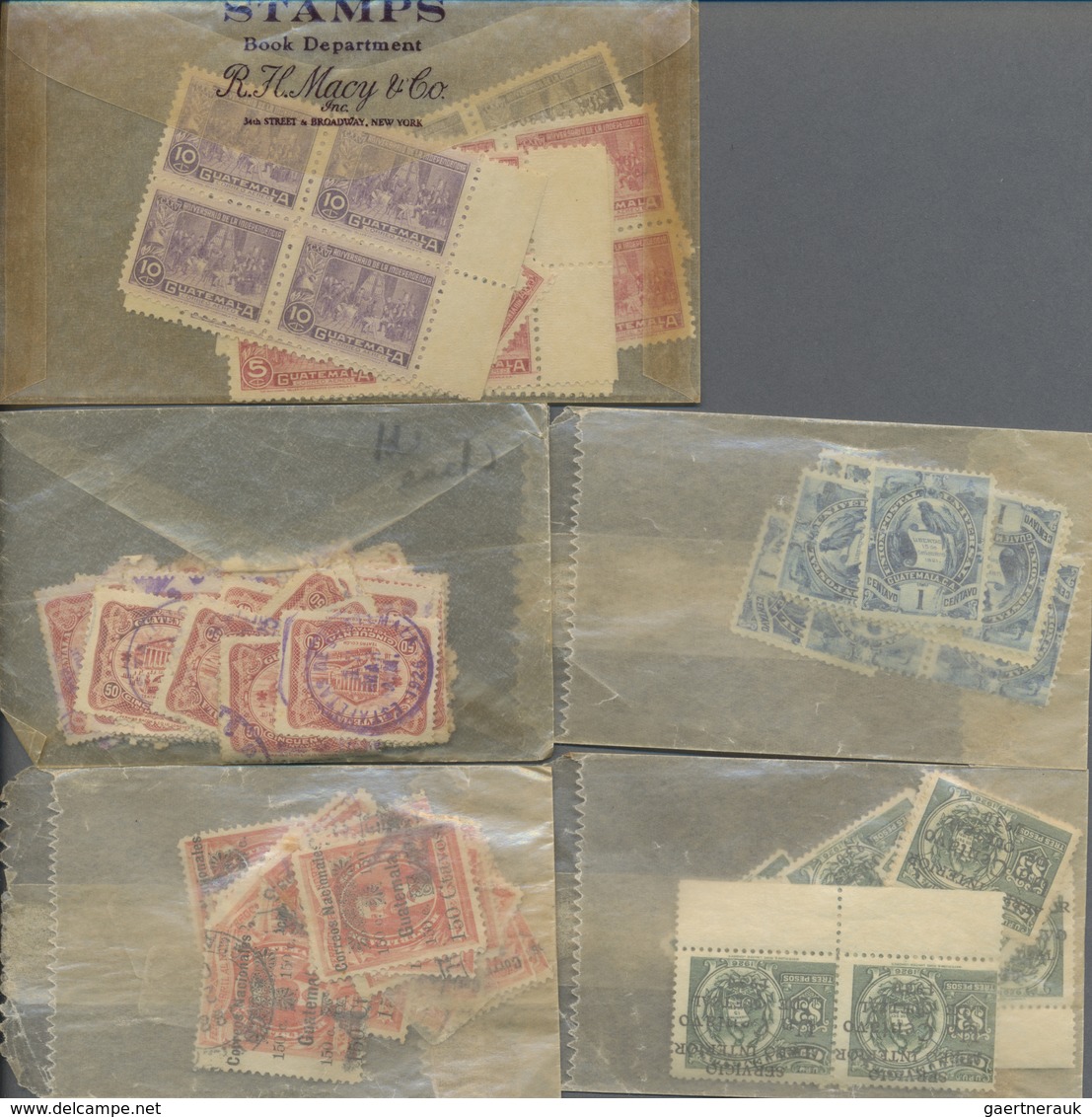 O/**/*/(*) Guatemala: 1875/1970 (ca.), Comprehensive Accumulation Of Loose Material, Neatly Sorted In Envelopes - Guatemala