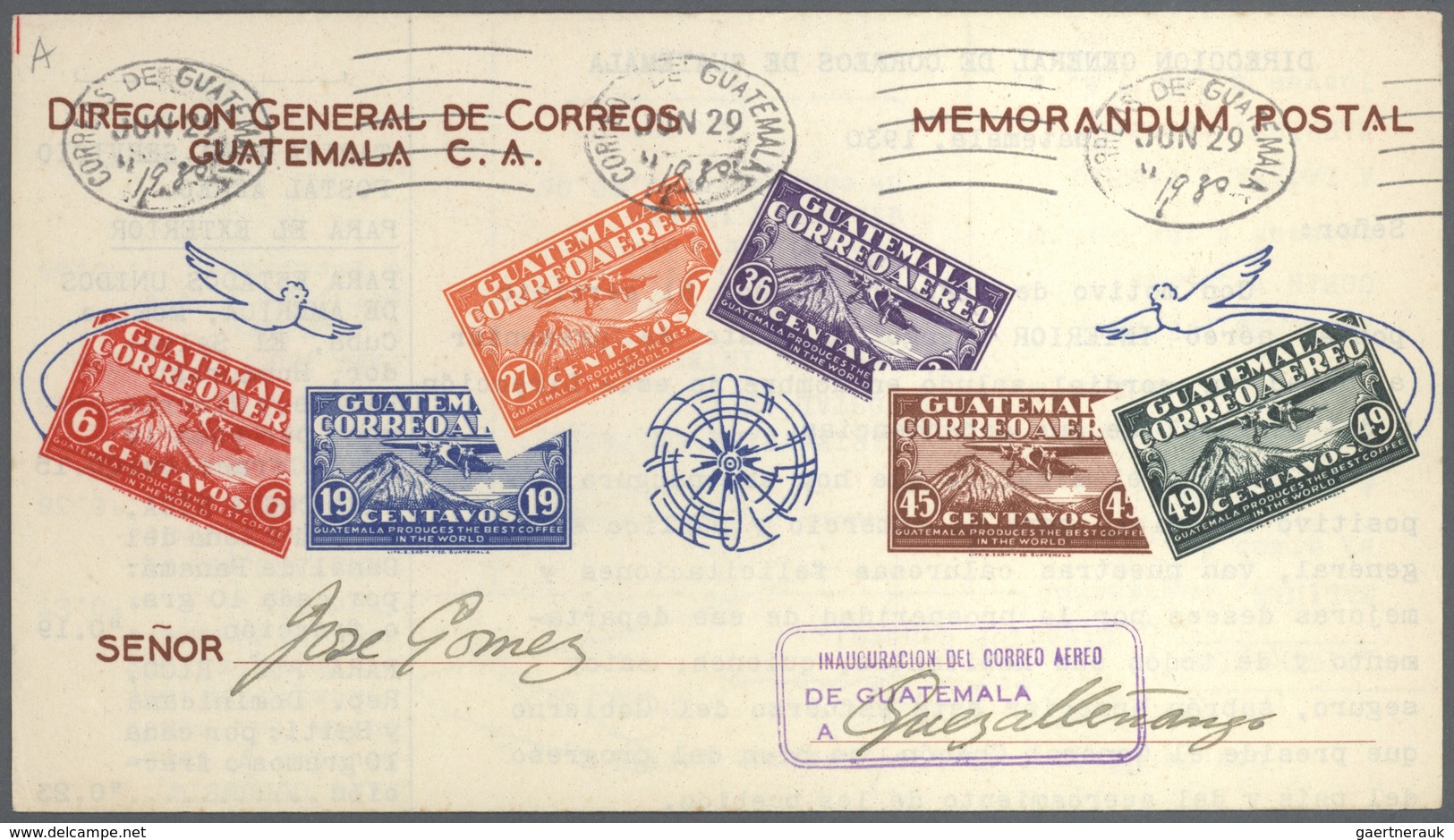 GA Guatemala - Ganzsachen: 1930/1985 (ca.), Accumulation With About 320 Unused And Used/CTO Airletters - Guatemala