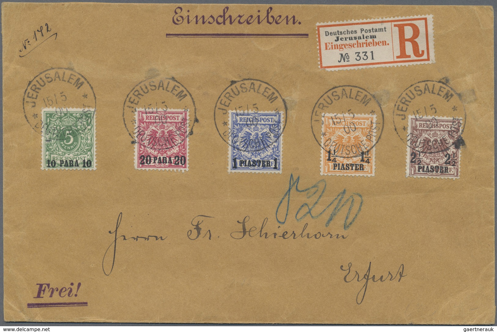 Br/GA Holyland: 1897/1950 (ca.), Holyland/Palestine/Israel, Collection Of 25 Covers/cards, Comprising Diff - Palestine