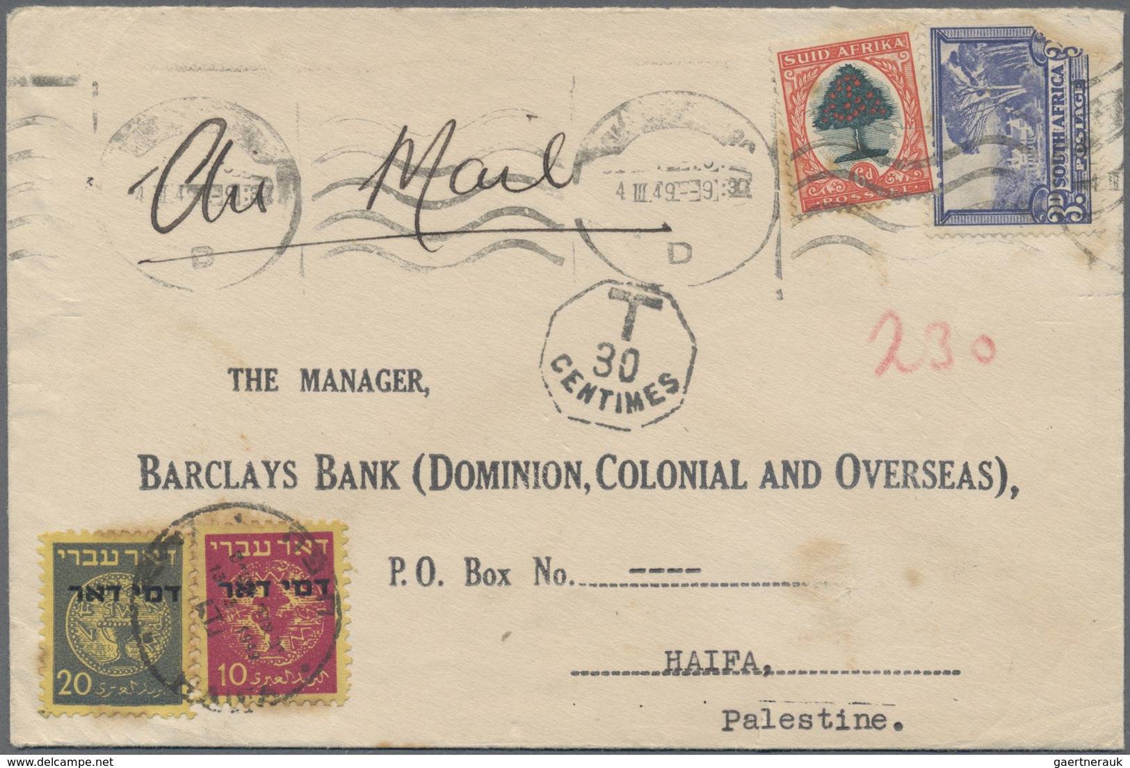 Br/GA Holyland: 1897/1950 (ca.), Holyland/Palestine/Israel, Collection Of 25 Covers/cards, Comprising Diff - Palestine