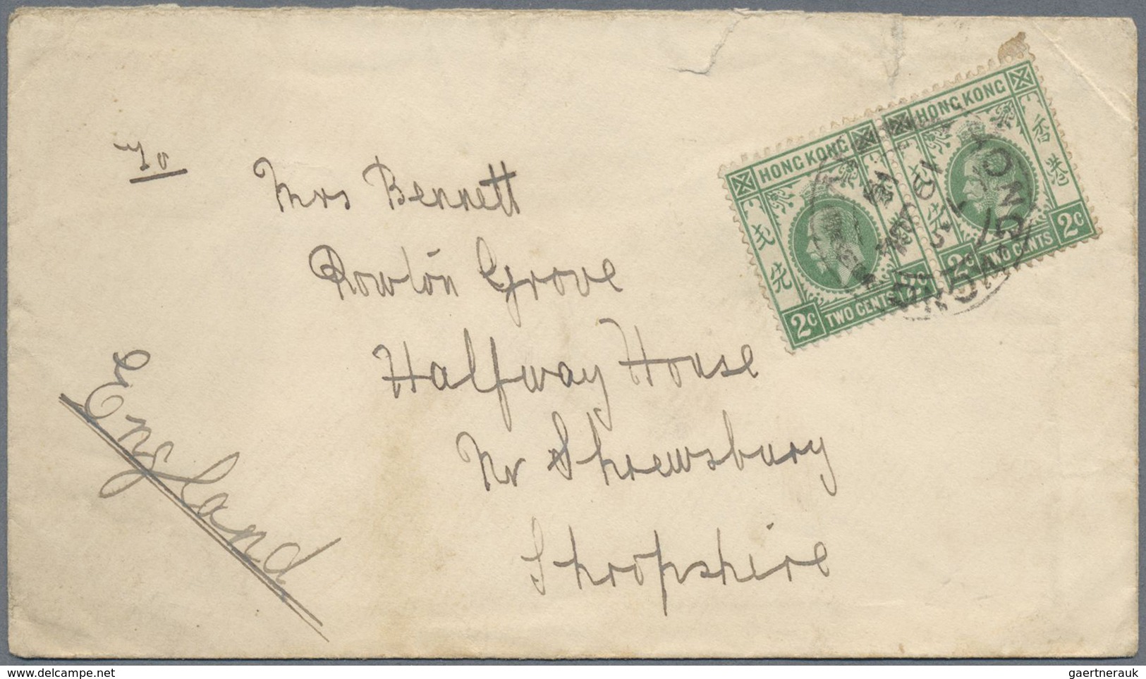 Br/ Hongkong: 1907/65 (ca.), Covers/used Ppc (97, Often Used To Singapore Or Bangkok), FDC 1937/73 (9), - Autres & Non Classés