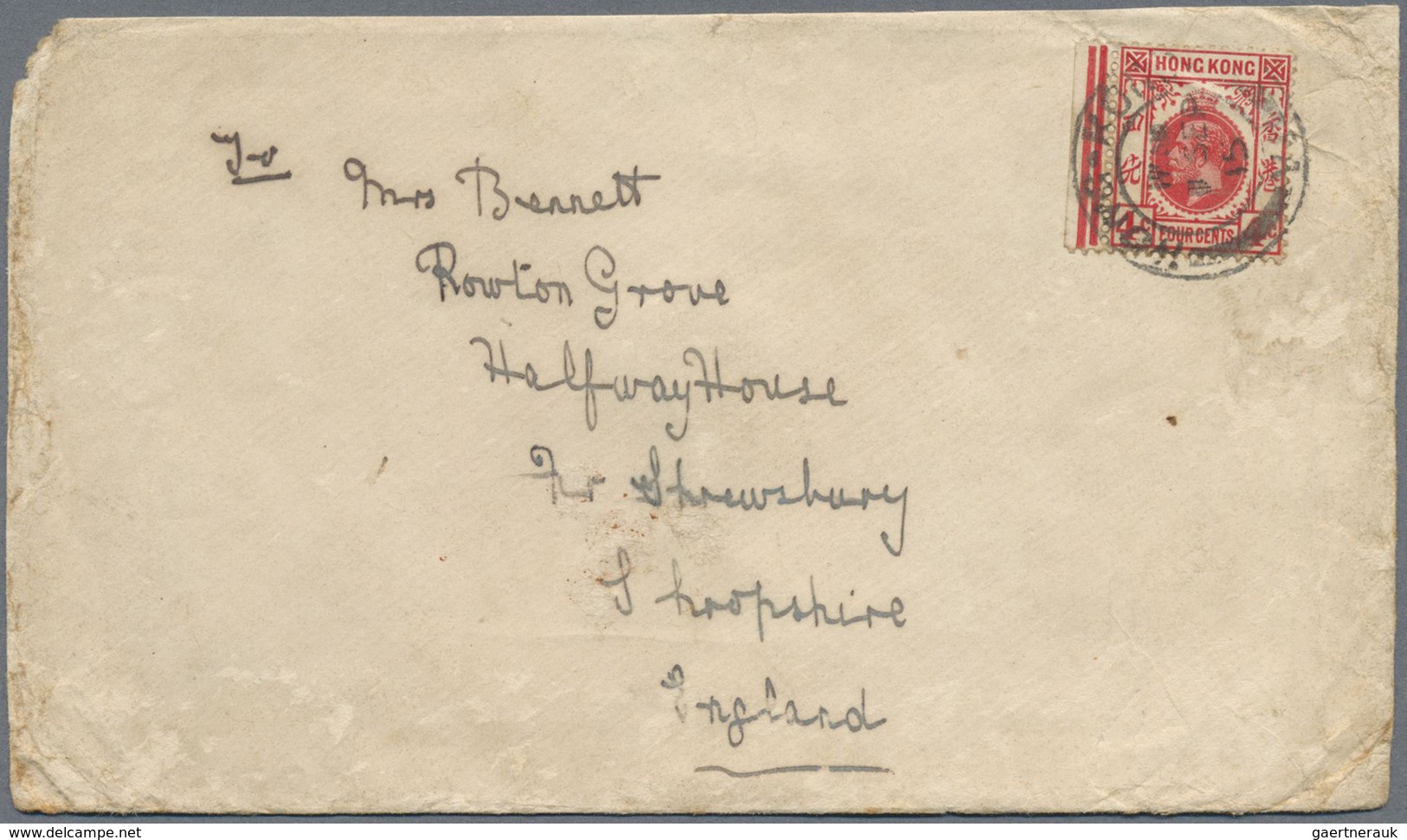 Br/ Hongkong: 1907/65 (ca.), Covers/used Ppc (97, Often Used To Singapore Or Bangkok), FDC 1937/73 (9), - Autres & Non Classés