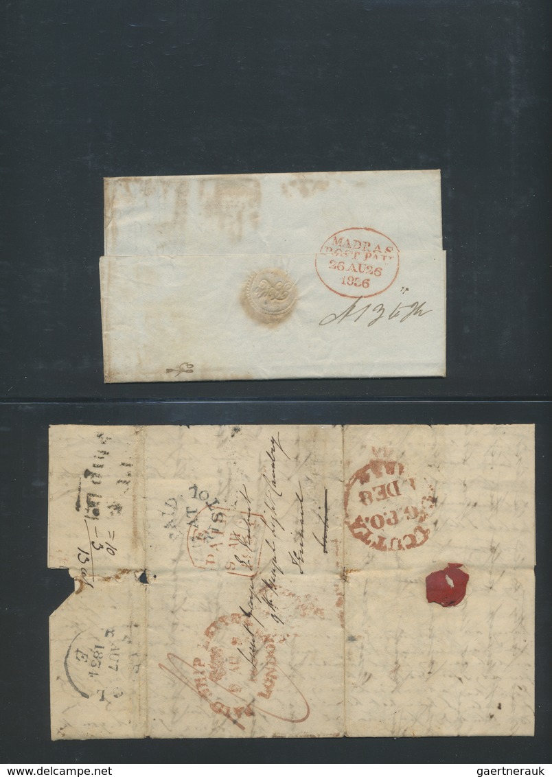 Br Indien - Vorphilatelie: 1808-1860's: Collection Of 46 Stampless Letters And Covers, Pre-philatelic M - ...-1852 Préphilatélie