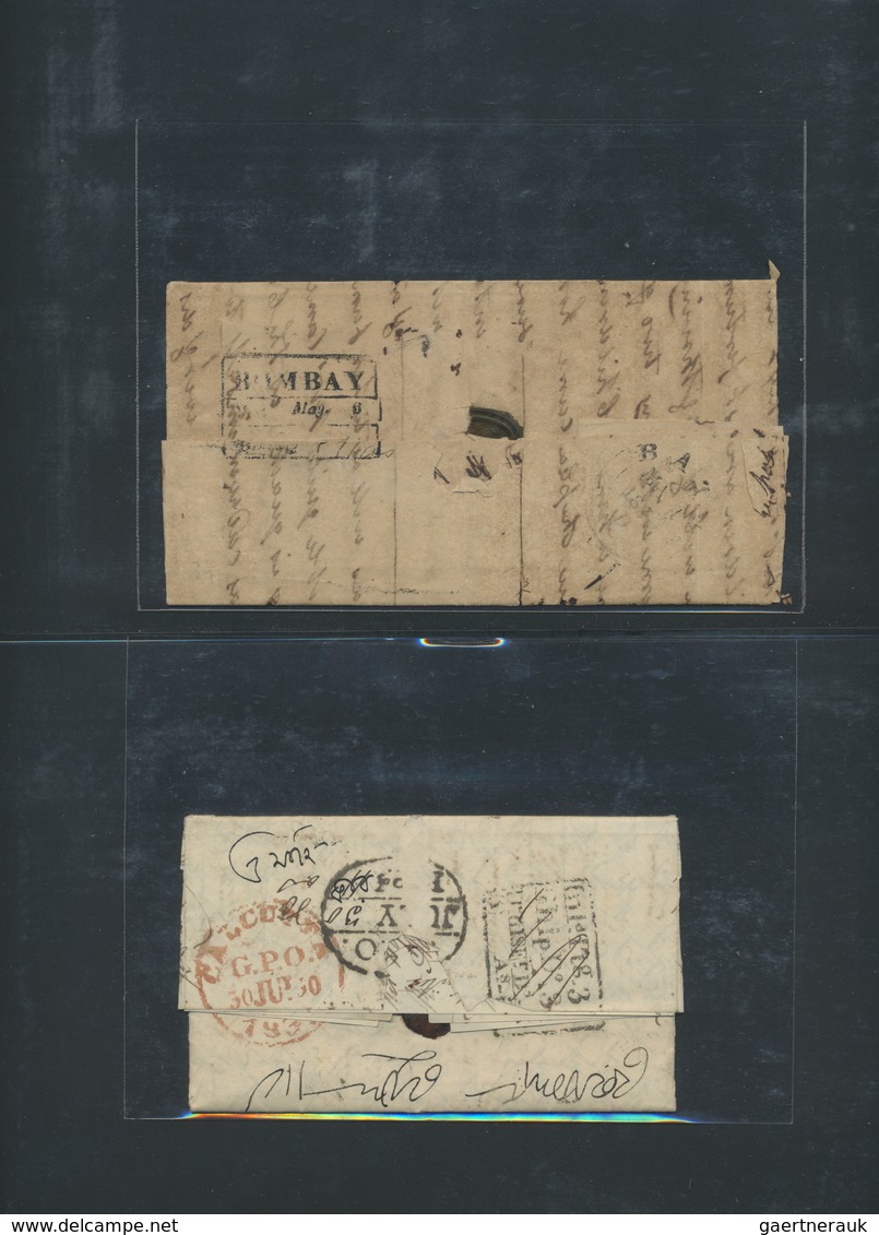 Br Indien - Vorphilatelie: 1808-1860's: Collection Of 46 Stampless Letters And Covers, Pre-philatelic M - ...-1852 Préphilatélie