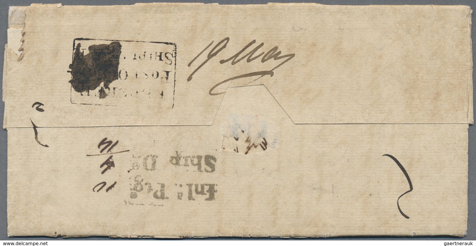 Br Indien - Vorphilatelie: 1823/1835, Group Of Five Better Letters Incoming To Calcutta, Showing A Good - ...-1852 Préphilatélie