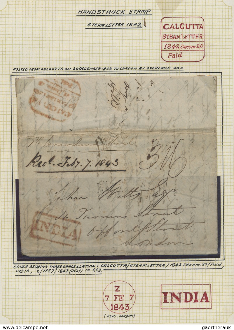 Br Indien - Vorphilatelie: 1826-52, CALCUTTA Postmarks/handstamps: 14 Letters From (few To) Calcutta Wi - ...-1852 Préphilatélie