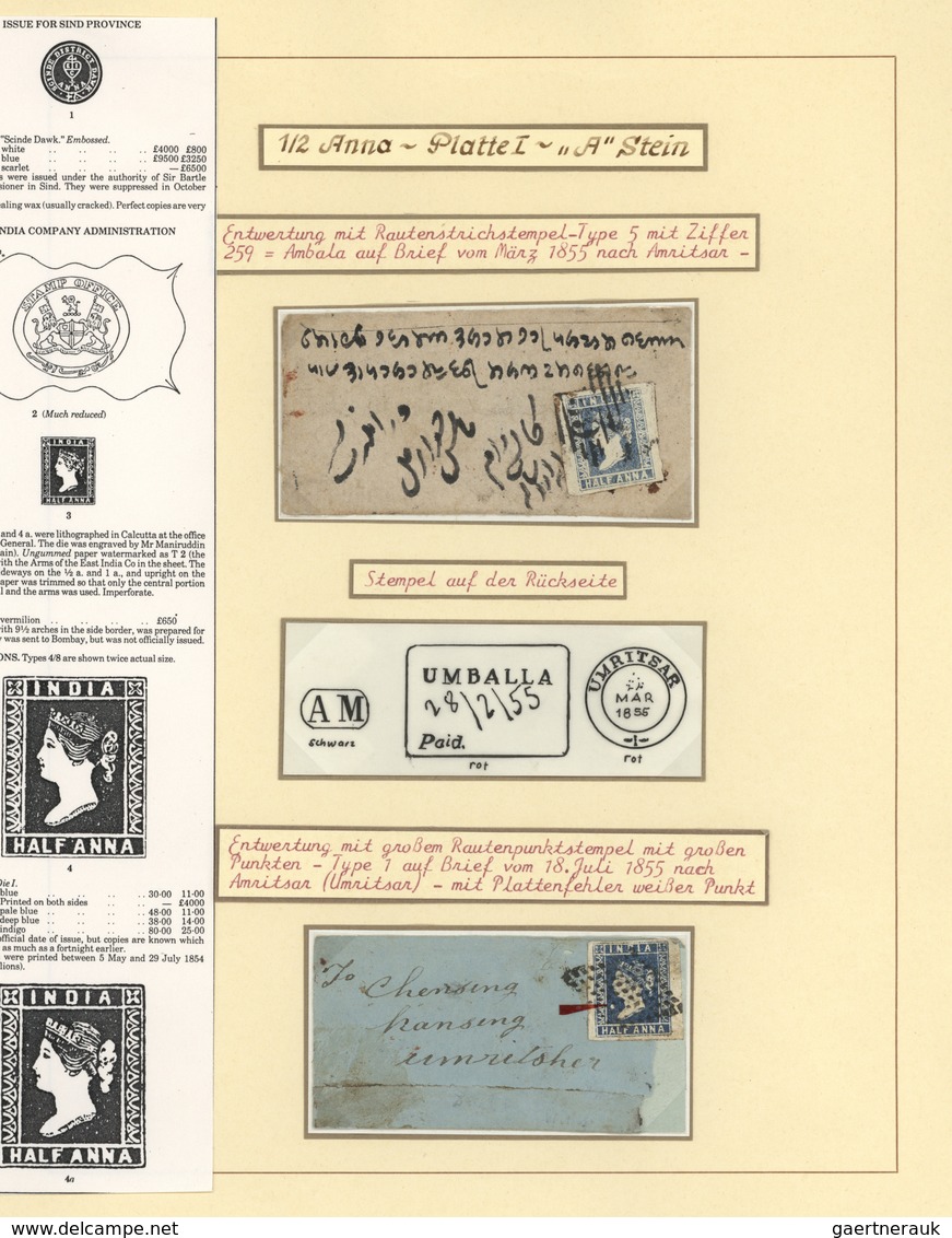 Br/GA/Brfst/O/* Indien: 1811-1907: Collection Of Early Stamps, Pieces And 17 Covers, Well Written Up On Individual P - Autres & Non Classés