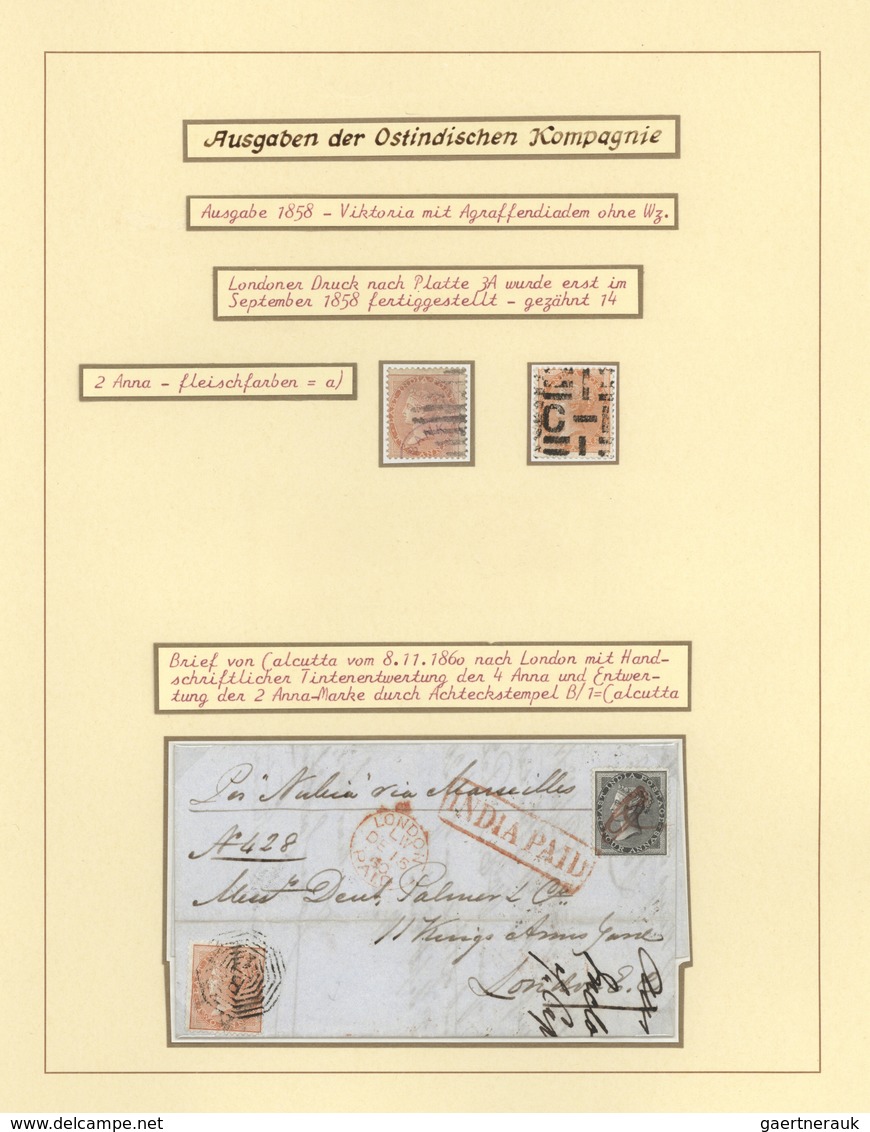 Br/GA/Brfst/O/* Indien: 1811-1907: Collection Of Early Stamps, Pieces And 17 Covers, Well Written Up On Individual P - Autres & Non Classés